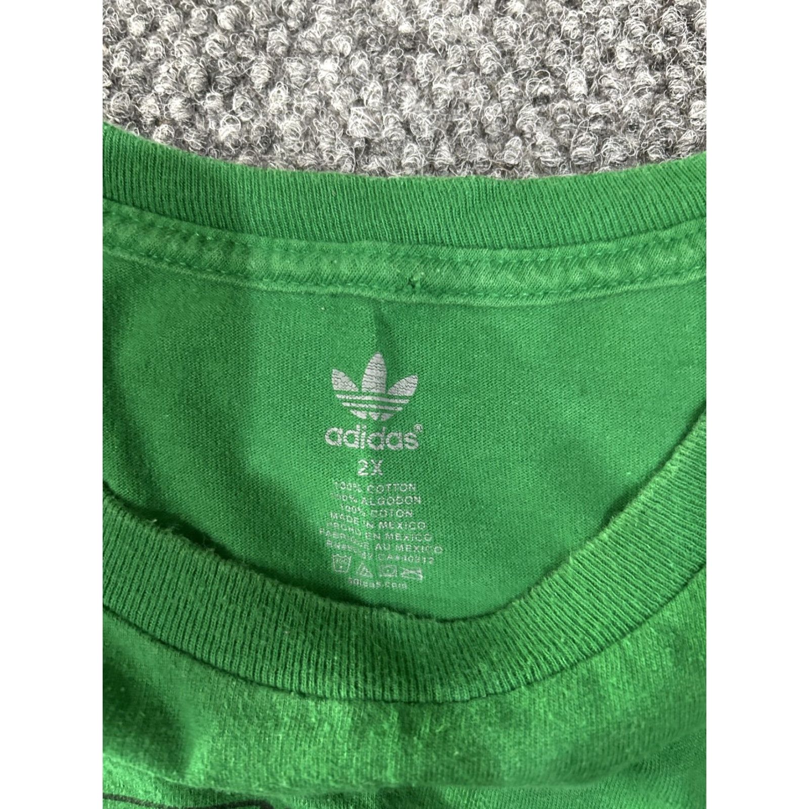 Adidas Adidas Originals Shirt Mens 2XL Green Trefoil In We Trust Graphic Tee Cotton Size US XXL / EU 58 / 5 - 5 Thumbnail