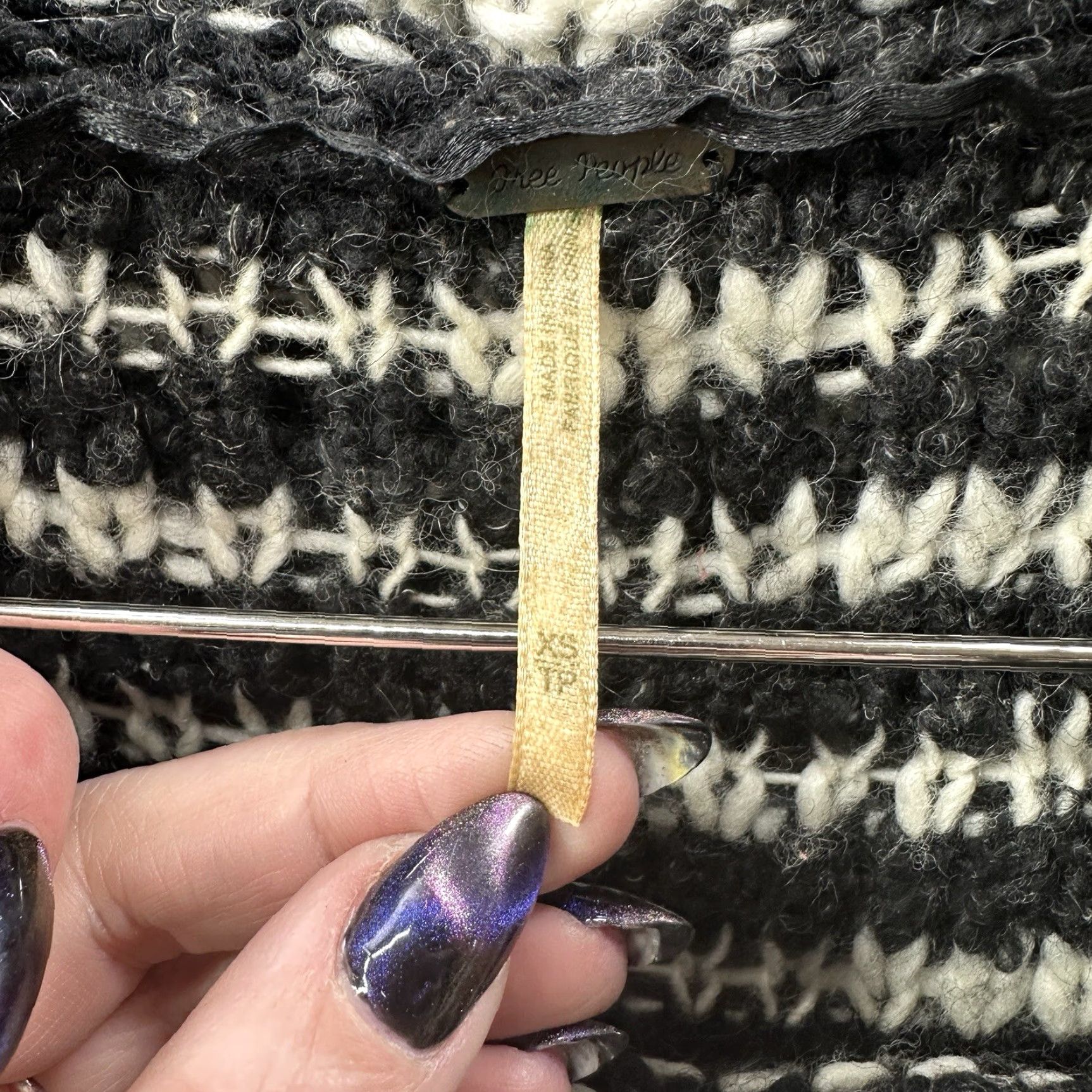 Free People VINTAGE Free People Sweater Women XS Wool Blend Cowl Neck Striped Boho 90s Mens? Size XS / US 0-2 / IT 36-38 - 7 Thumbnail
