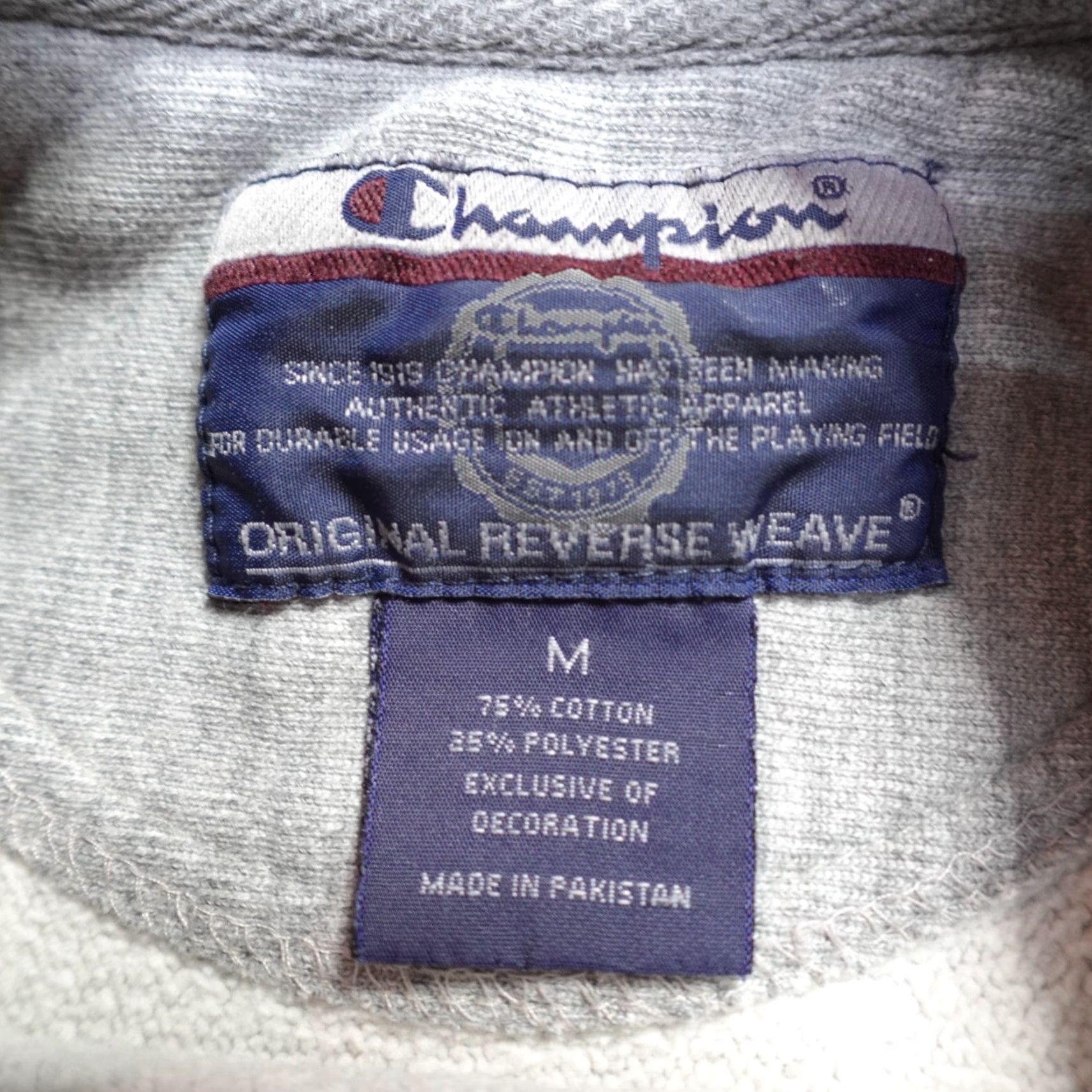 Champion VINTAGE Champion Reverse Weave Sweatshirt Medium Gray Men Pullover Crew Neck Long Sleeve Gray 90s Size US M / EU 48-50 / 2 - 6 Thumbnail