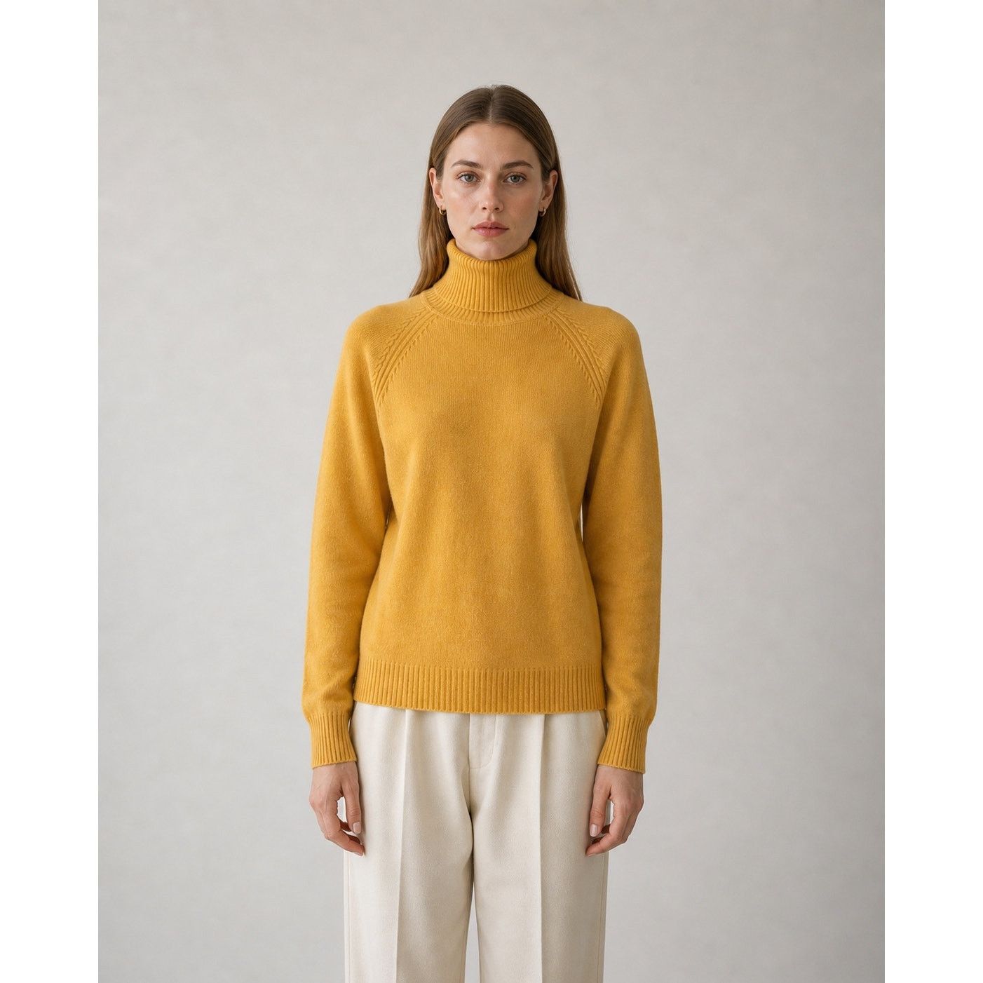 Loro Piana Loro Piana Cashmere Turtleneck Sweater Yellow Size M / US 6-8 / IT 42-44 - 1 Thumbnail