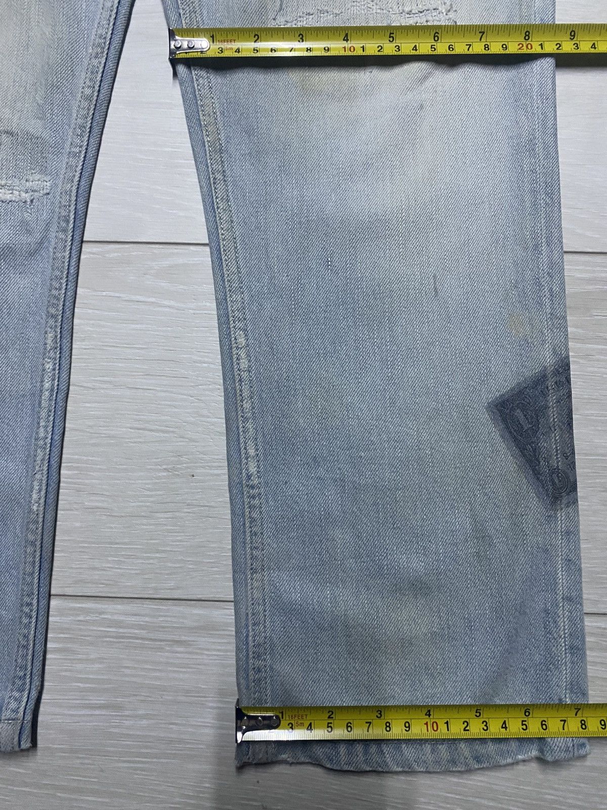Japanese Brand Vintage Ego Tripping Light Wash Money Money Print Jeans Size US 30 / EU 46 - 19 Thumbnail