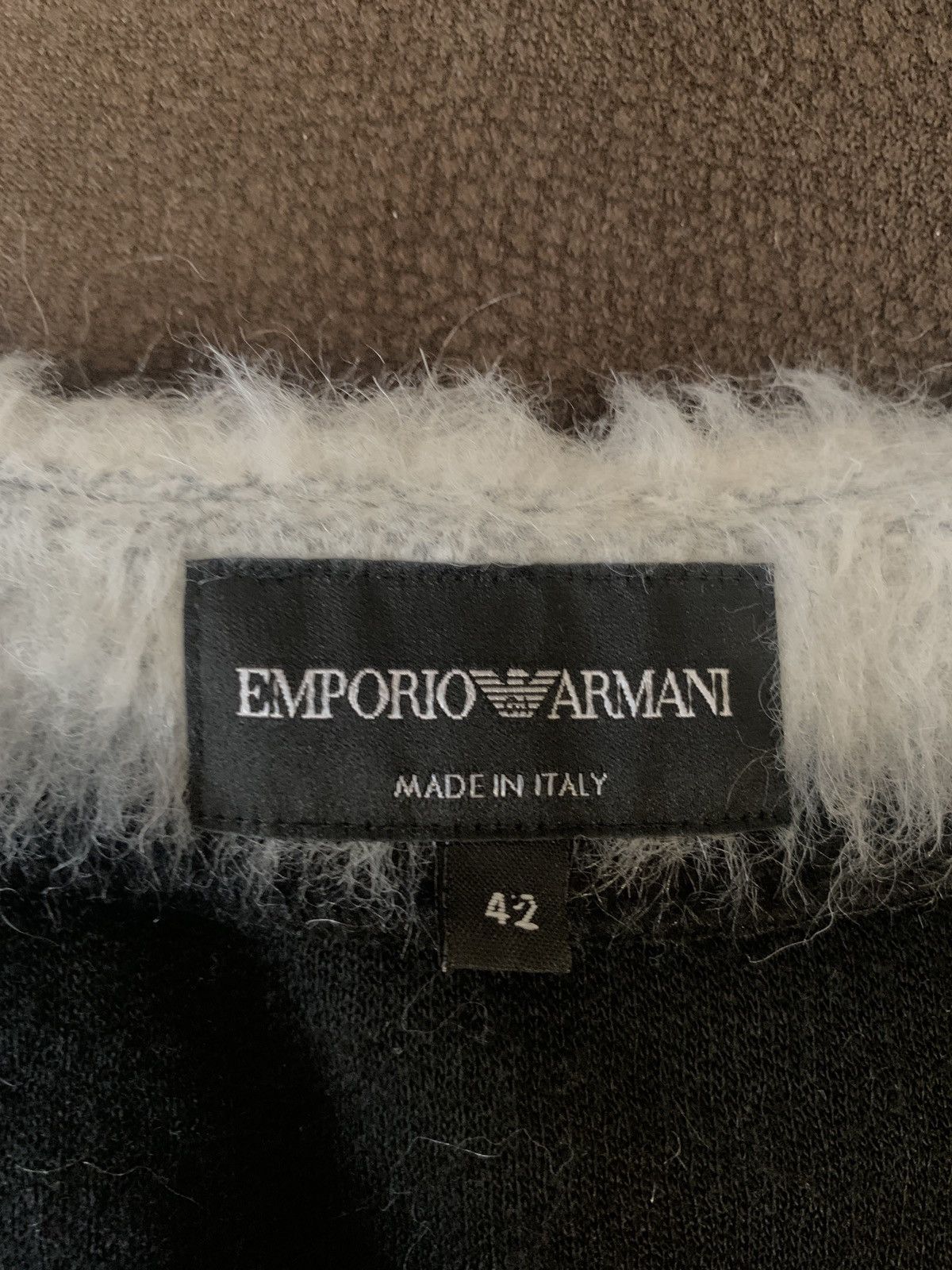 Armani × Emporio Armani Emporio Armani Striped Black White Face SweaterMohair FW2016 Size M / US 6-8 / IT 42-44 - 7 Thumbnail