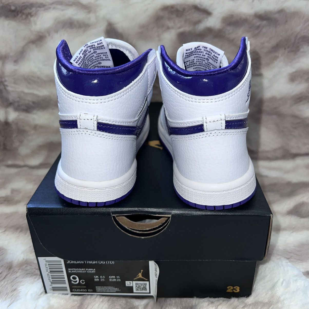 Jordan Brand JORDAN 1 RETRO HIGH COURT PURPLE (2021) (TD) Size US 9 / EU 42 - 6 Thumbnail