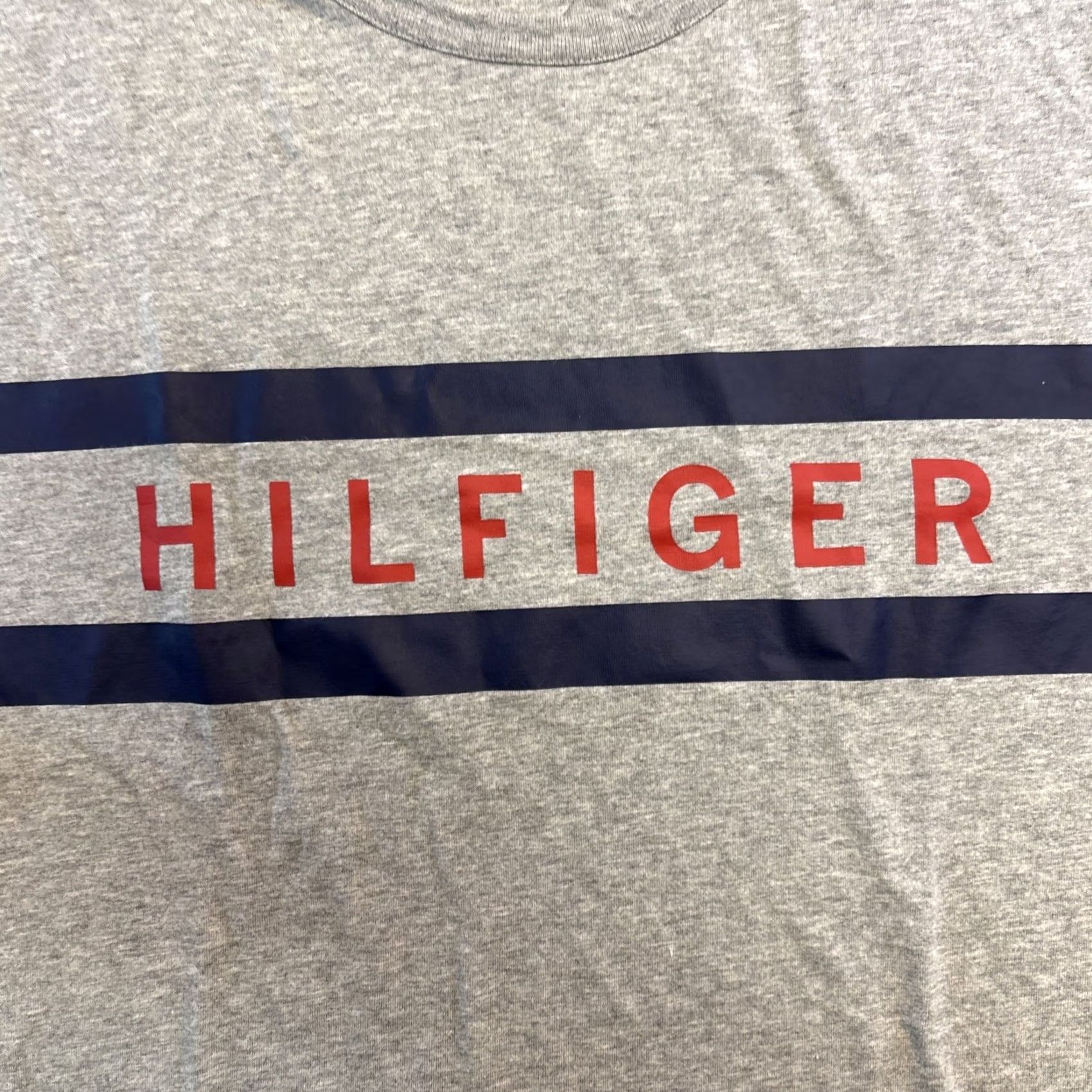 Tommy Hilfiger Tommy Hilfiger T-Shirt Adults XL Gray Short Sleeve Spell Out Logo Crew Neck Knit Cotton Size US XL / EU 56 / 4 - 2 Thumbnail