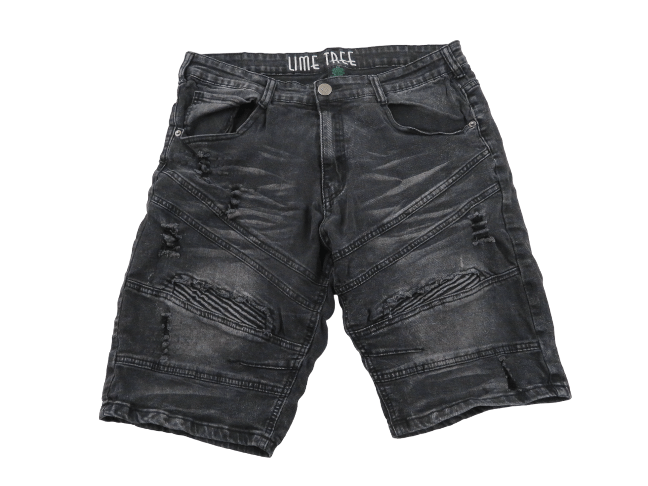 【KOOLOSET】Black Cargo Cut Bermuda Denim KOOLOSET】Black Cargo Cut Bermuda Denim