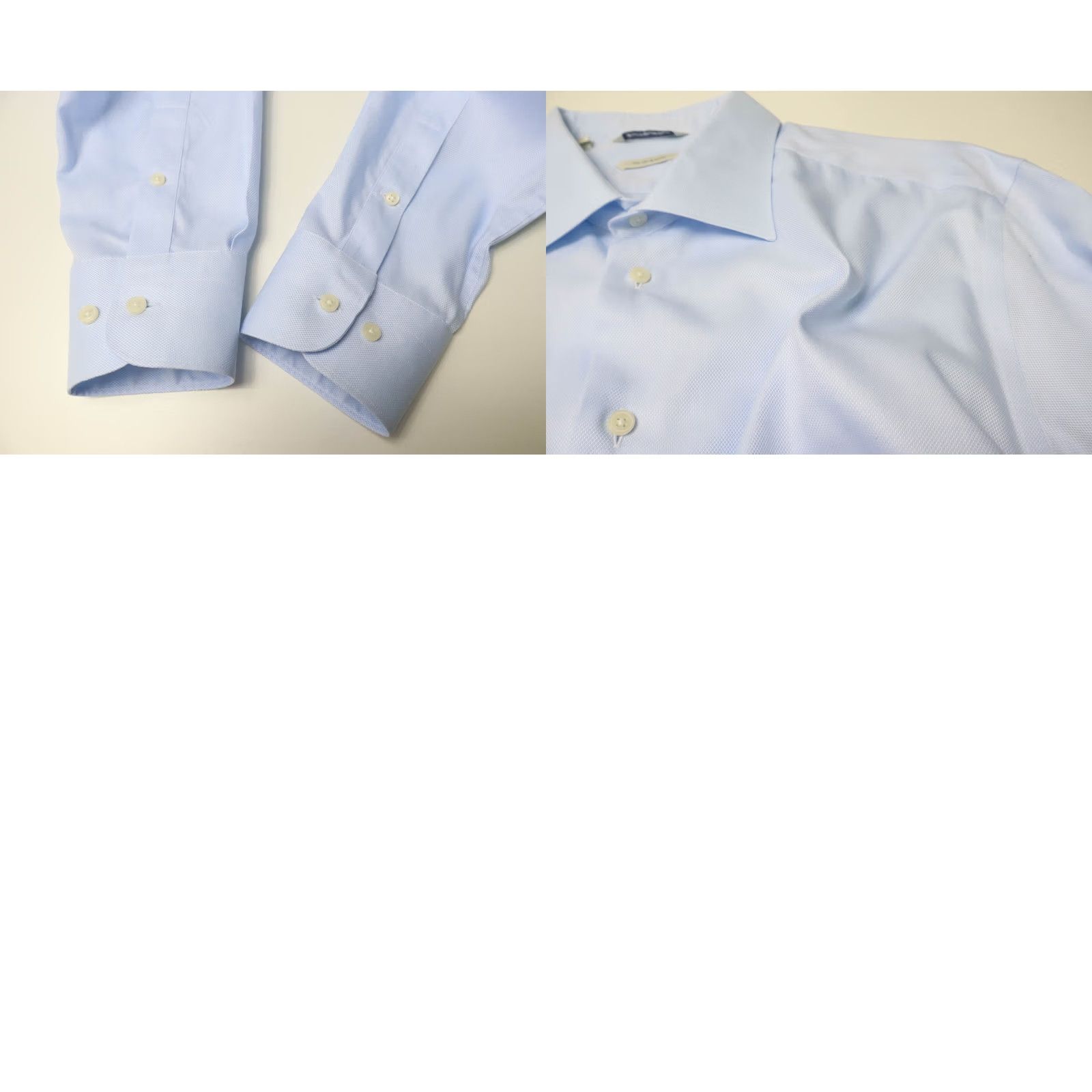 Suitsupply SUITSUPPLY Formal Shirt Men's Blue Long Sleeve Slim Fit Try On 45-7/17 3/4L Size 48R - 8 Thumbnail