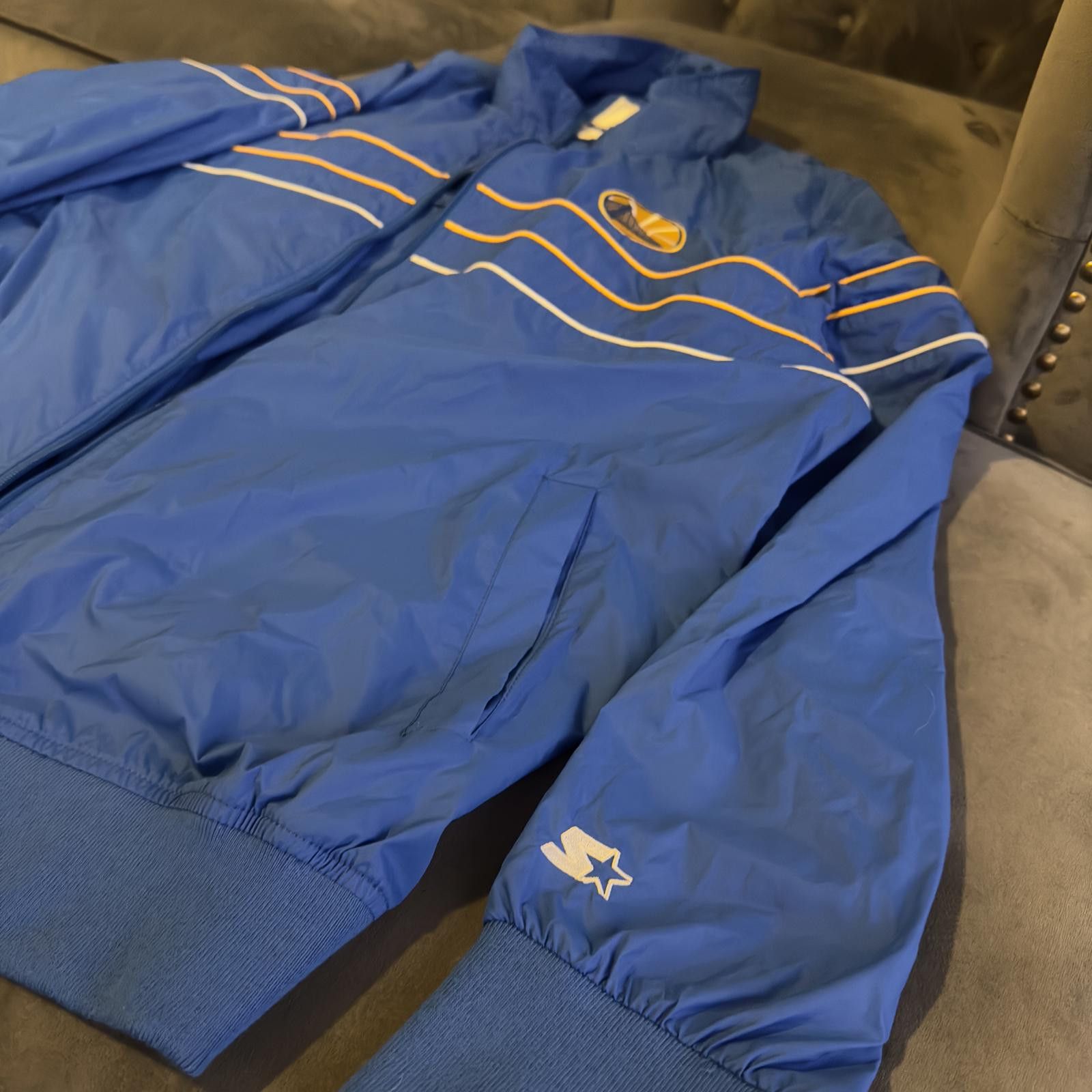 Champion Golden State Warriors Blue Windbreaker Jacket Size US L / EU 52-54 / 3 - 4 Thumbnail