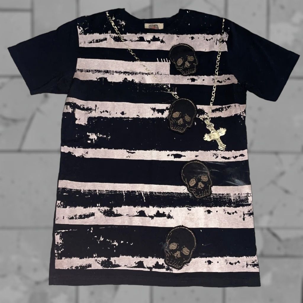 Vintage VINTAGE I Steger Men's T-Shirt Regular Size L Black Striped Embroidered Shirt Size US L / EU 52-54 / 3 - 1 Thumbnail