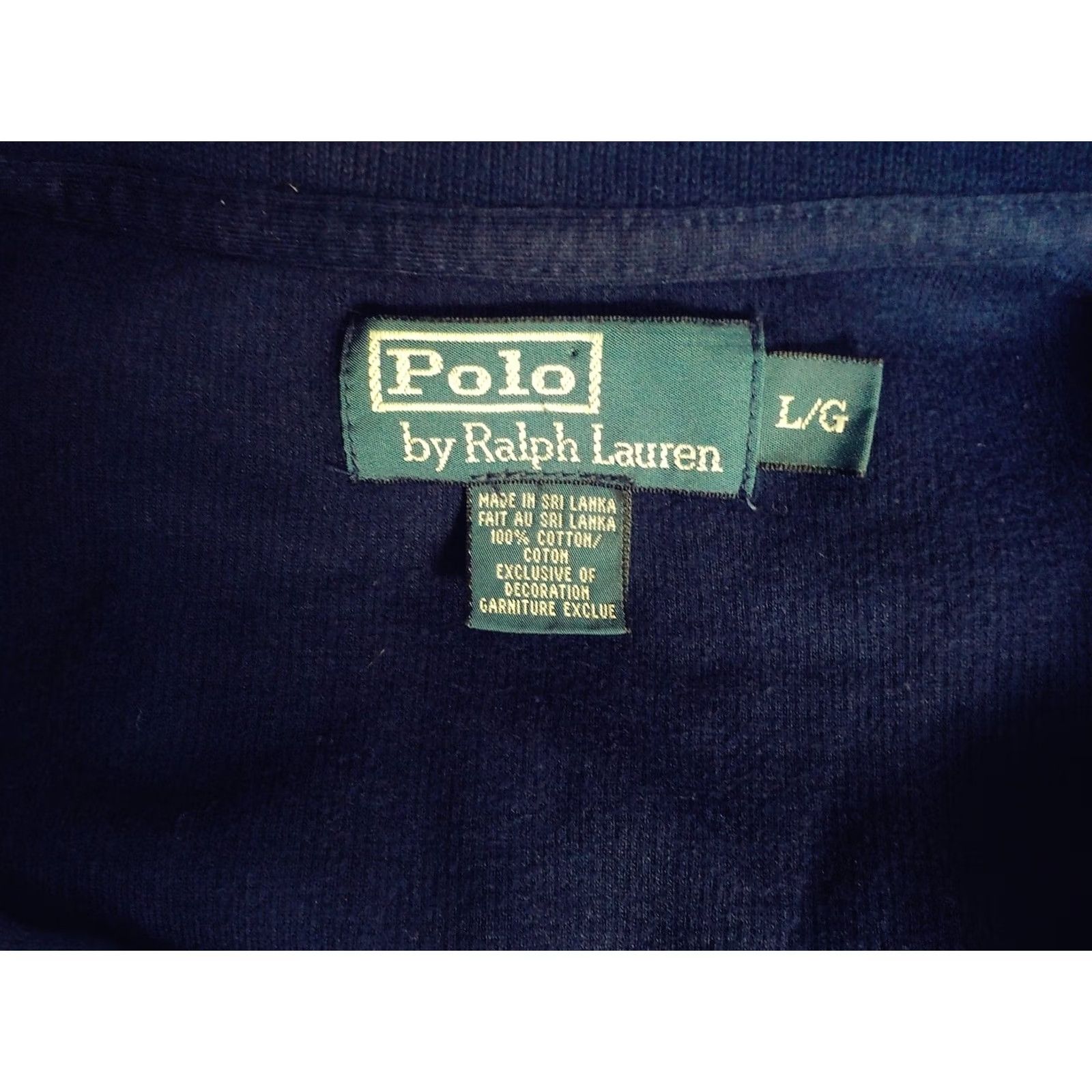 Polo Ralph Lauren VINTAGE Polo Ralph Lauren 1/4 Zip Pullover Navy Blue 100% Cotton SZ LARGE Mens Polo Pony Logo Pullover Sweater Blue L Size US L / EU 52-54 / 3 - 4 Thumbnail