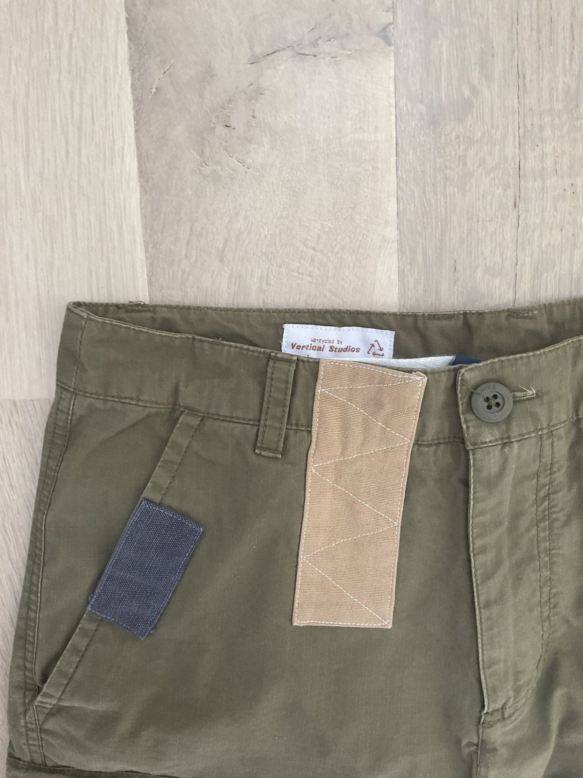 Nike Nike x Vertical Studios Patchwork Cargo Shorts Olive Custom Size US 30 / EU 46 - 3 Thumbnail