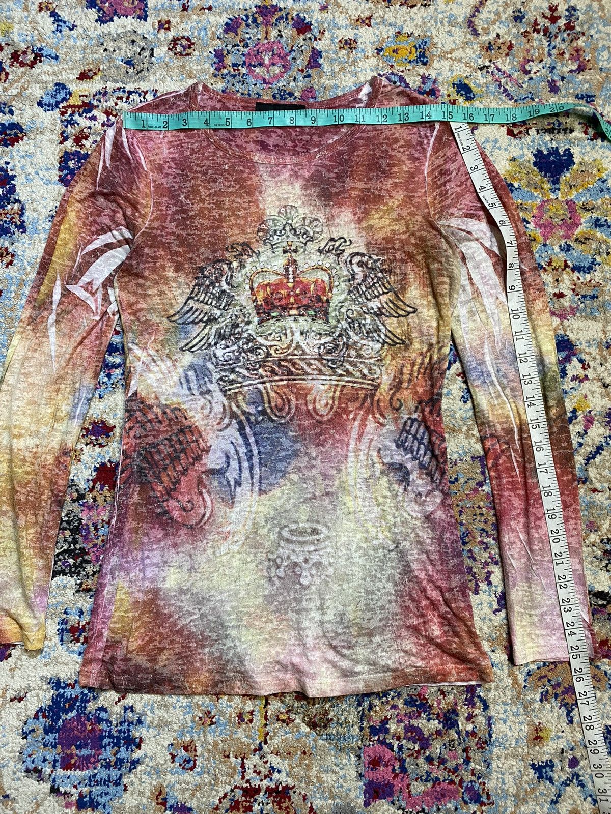 I.N.C × POST ARCHIVE FACTION (PAF) INC International Concept Body Suit Mesh Top Wings & Crown Size S / US 4 / IT 40 - 12 Thumbnail