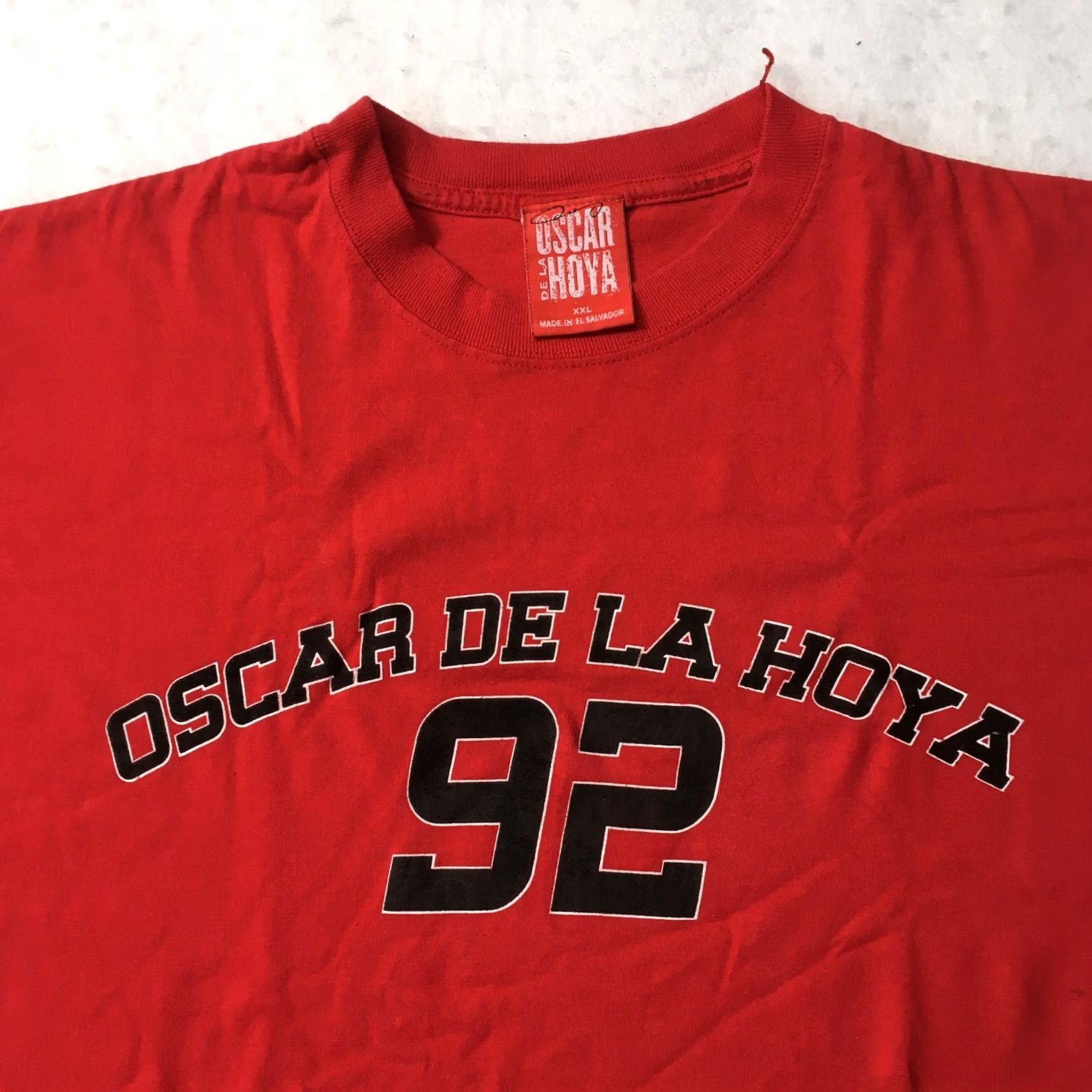 Vintage VTG 1992 De La Hoya Boxing Promo Graphic golden boy signature tee red Size US XXL / EU 58 / 5 - 2 Thumbnail