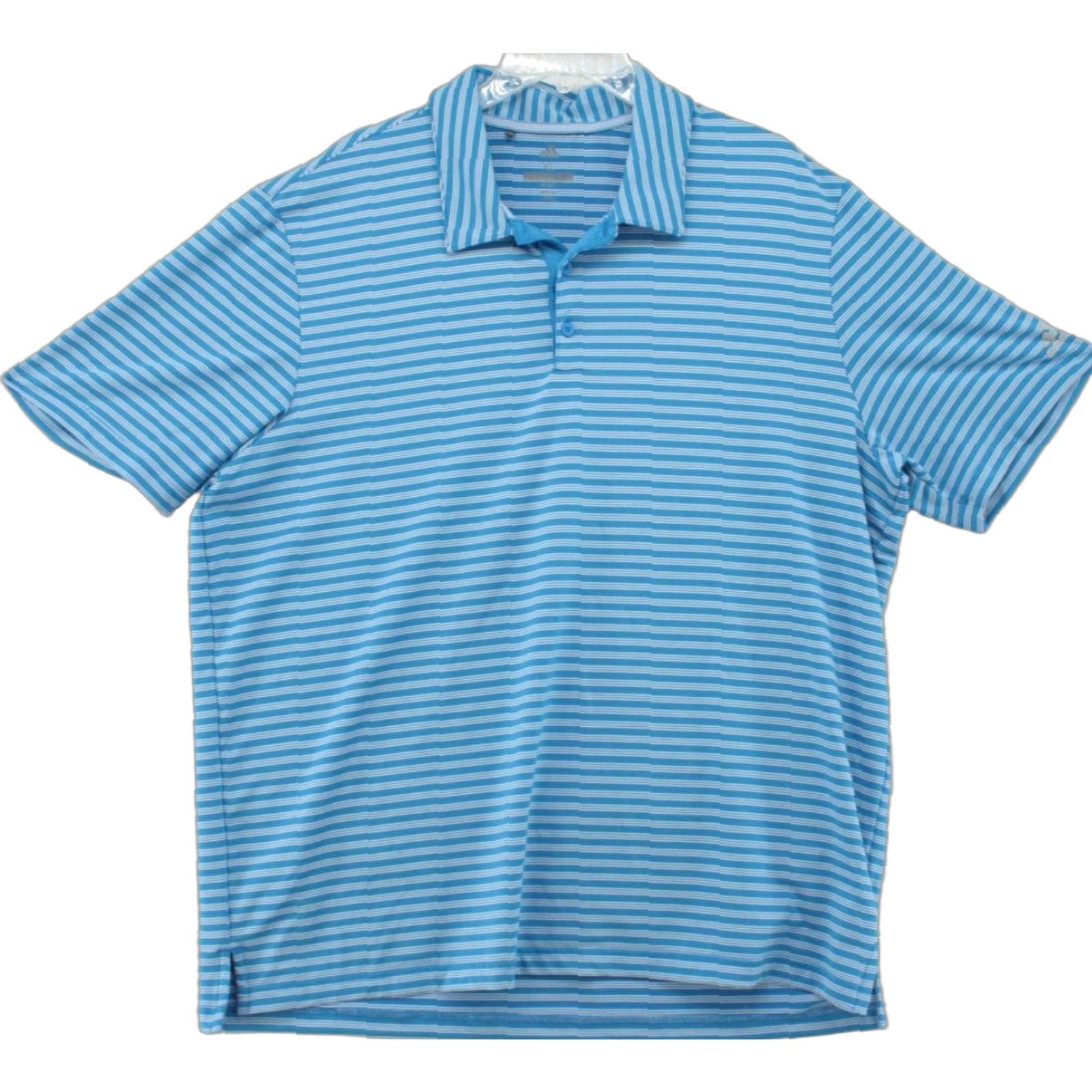 Adidas Adidas Golf Polo Shirt Mens XL Striped Blue White Size US XL / EU 56 / 4 - 1 Thumbnail
