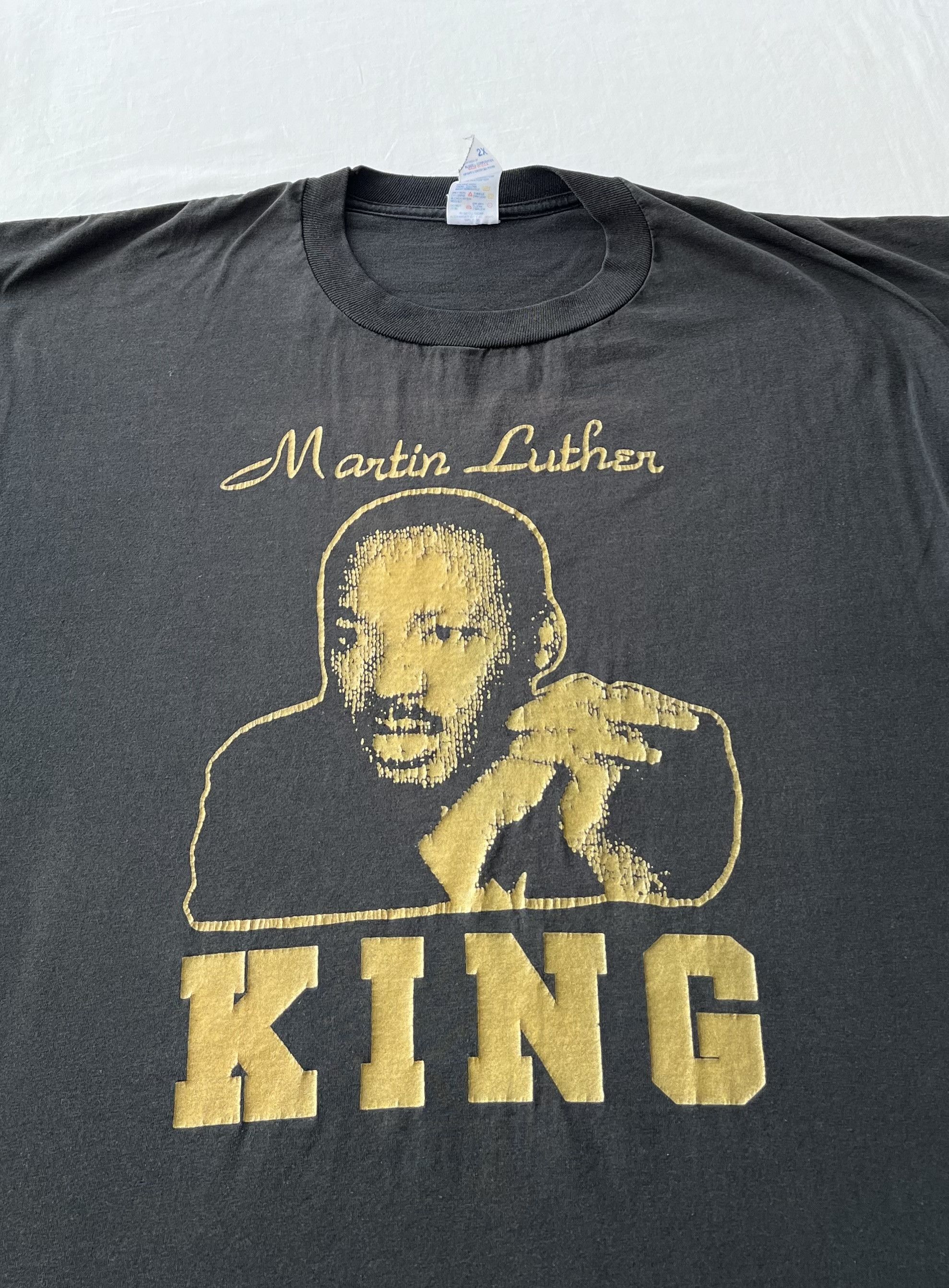 Vintage Vintage 90s Martin Luther King Jr MLK Malcolm X T-shirt Size US XXL / EU 58 / 5 - 3 Thumbnail