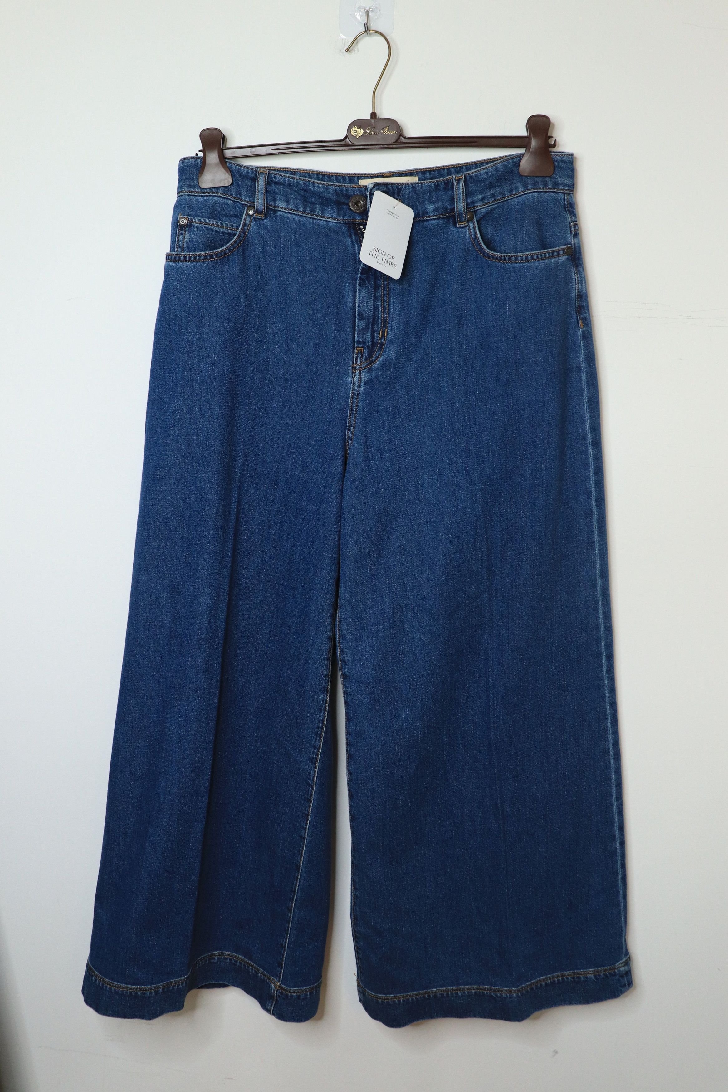 Weekend Max Mara Blue wide-leg jeans - UK 14 Size 32" / US 10 / IT 46 - 1 Thumbnail