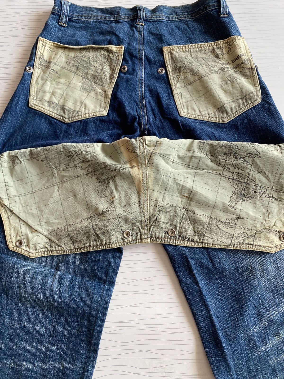 JNCO Vintage Y2K SOUL BREAK Denim Baggy Jeans Buckle Back Size US 30 / EU 46 - 15 Thumbnail