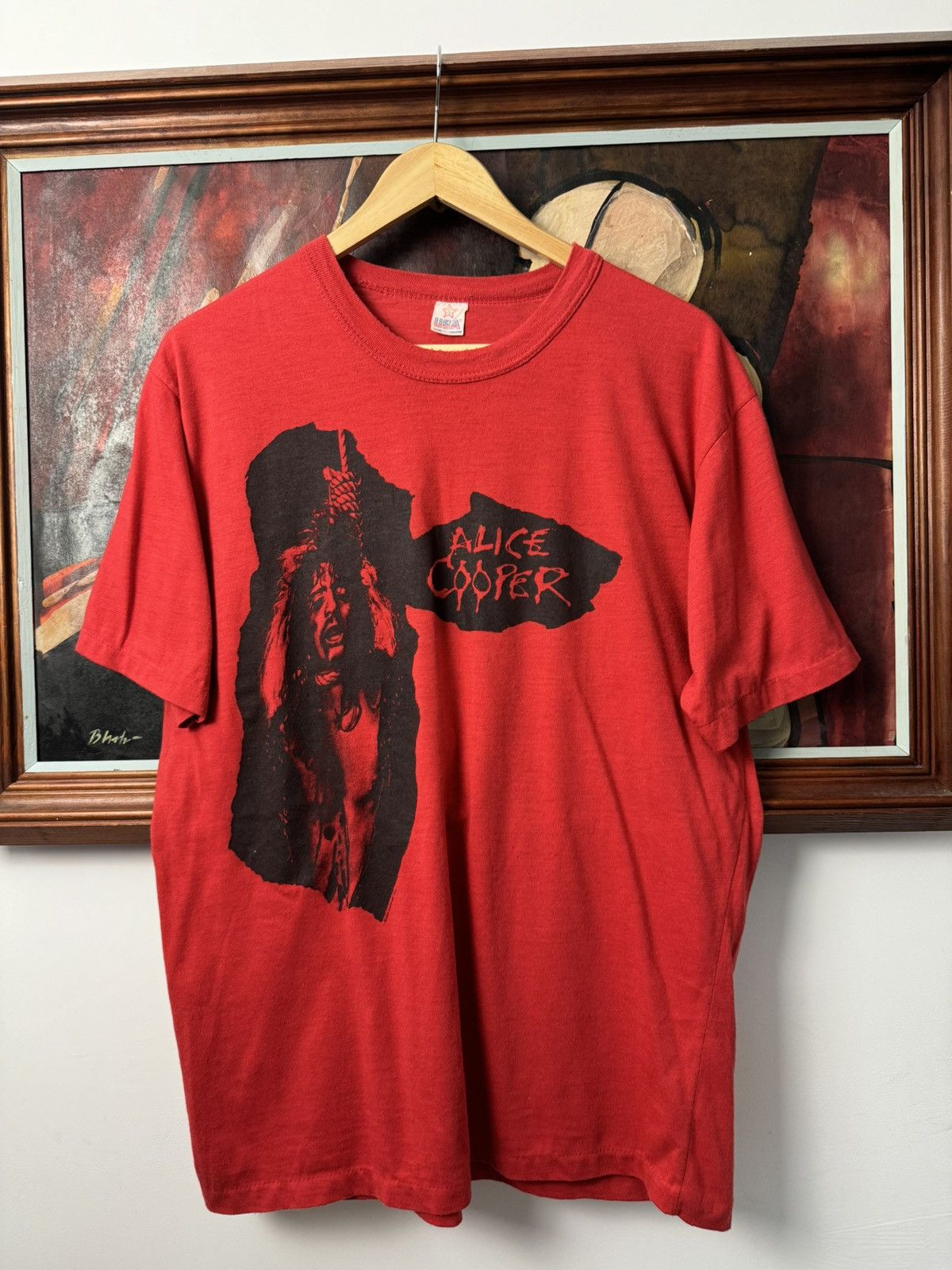Band Tees Vintage 80s Alice Cooper Rock Tour Tee Live In The Flesh Og Size US L / EU 52-54 / 3 - 1 Thumbnail