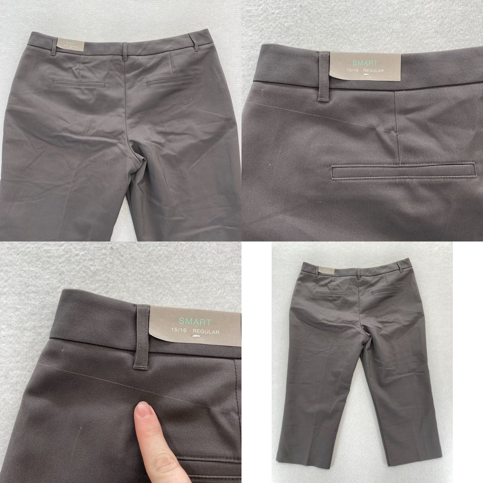 Vintage Maurices Smart Crop Womens 15/16 Gray Stretch Fabric Mid Rise Capri Casual NWT Size ONE SIZE - 9 Thumbnail