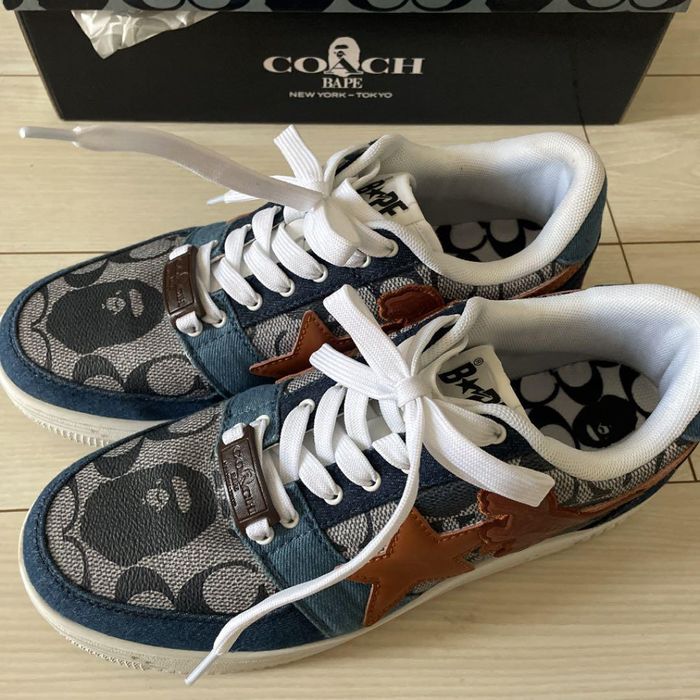 Bape A BATHING APE x COACH Bape Sta M1 Sneaker Navy 9 | Grailed