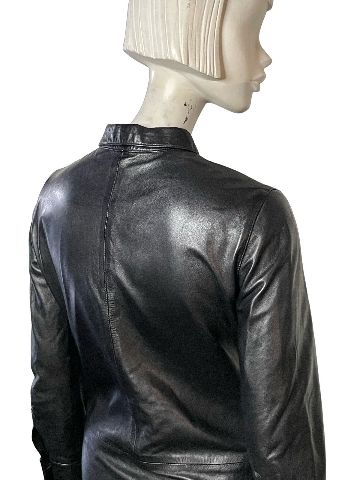 Helmut Lang Helmut Lang 1997 Leather Shirt Dress Size S / US 4 / IT 40 - 6 Thumbnail