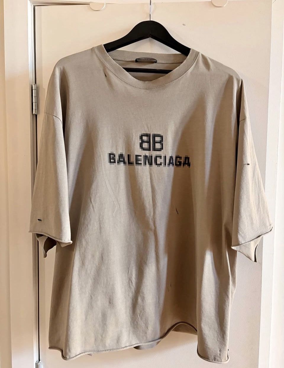 Balenciaga Balenciaga Pixel Logo Shirt Tee | Grailed
