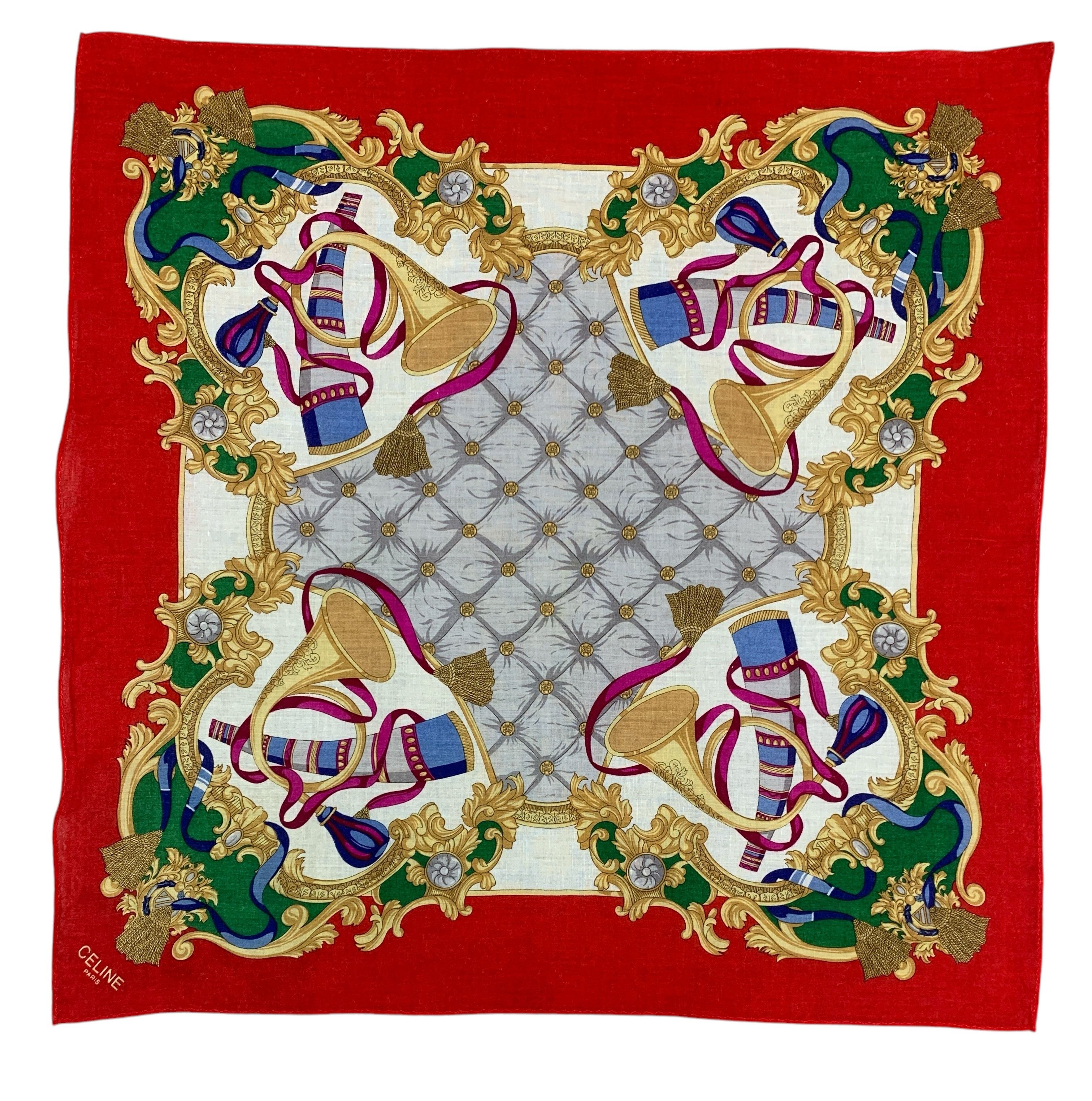 Celine × Vintage Vintage Celine Handkerchief/Neckerchief - HKA978 Size ONE SIZE - 2 Thumbnail