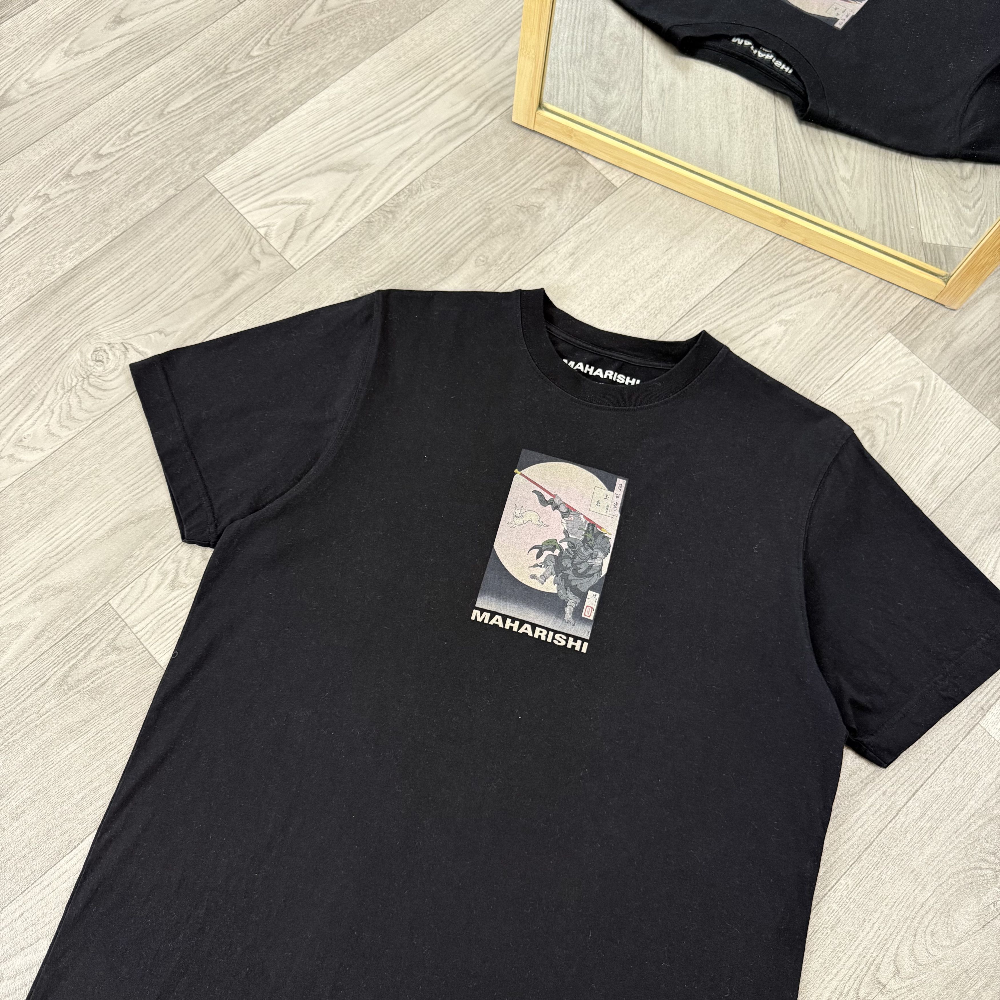 Maharishi Japanese Samurai Graphic Black Tee Shirt