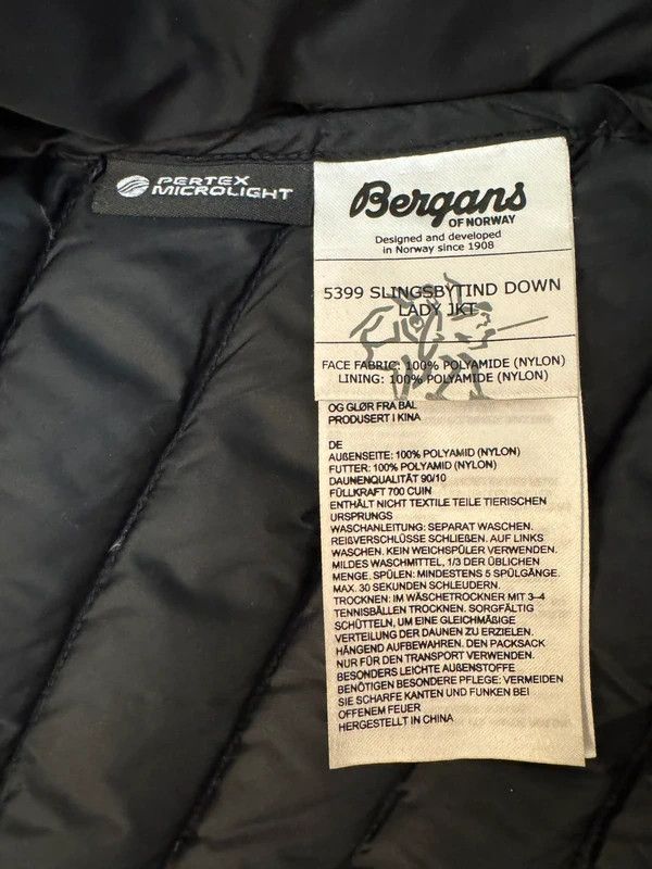 Bergans Bergans 5399 Slingsbytind Down Lady Jacket Pertex RDS M Size M / US 6-8 / IT 42-44 - 11 Thumbnail