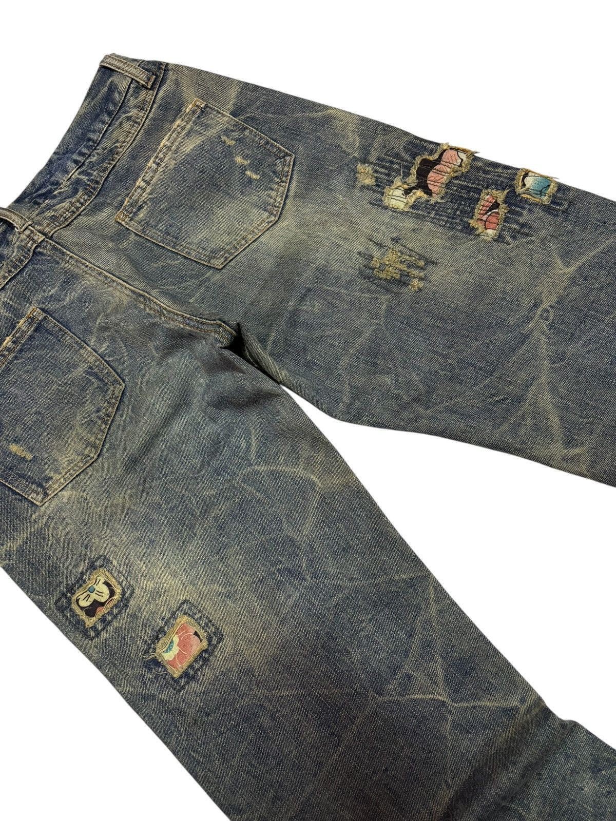 Undercover Playchess Sashiko Mud Washed Distressed Jeans Size US 30 / EU 46 - 5 Thumbnail