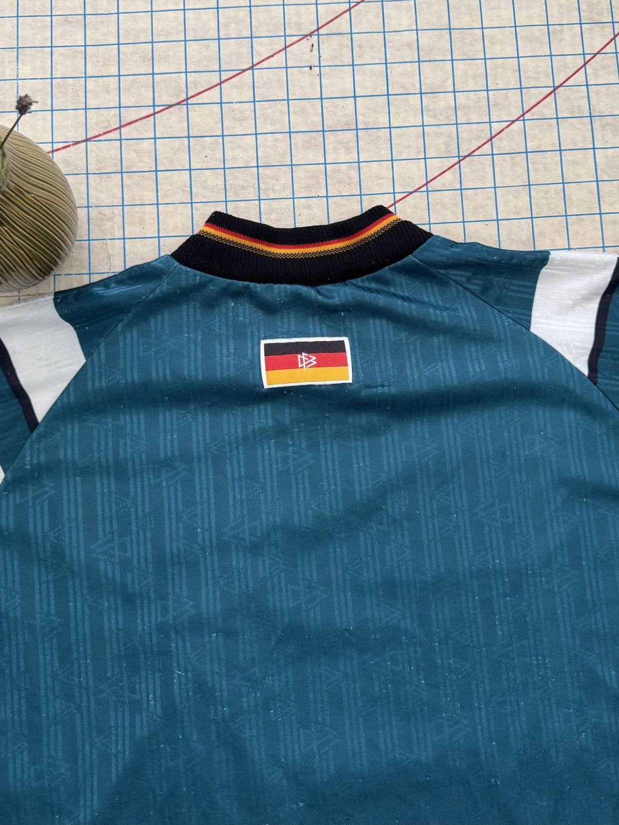 Adidas × Vintage Vintage 96 Adidas Germany Jersey Green Size Large Authentic Size US L / EU 52-54 / 3 - 13 Thumbnail