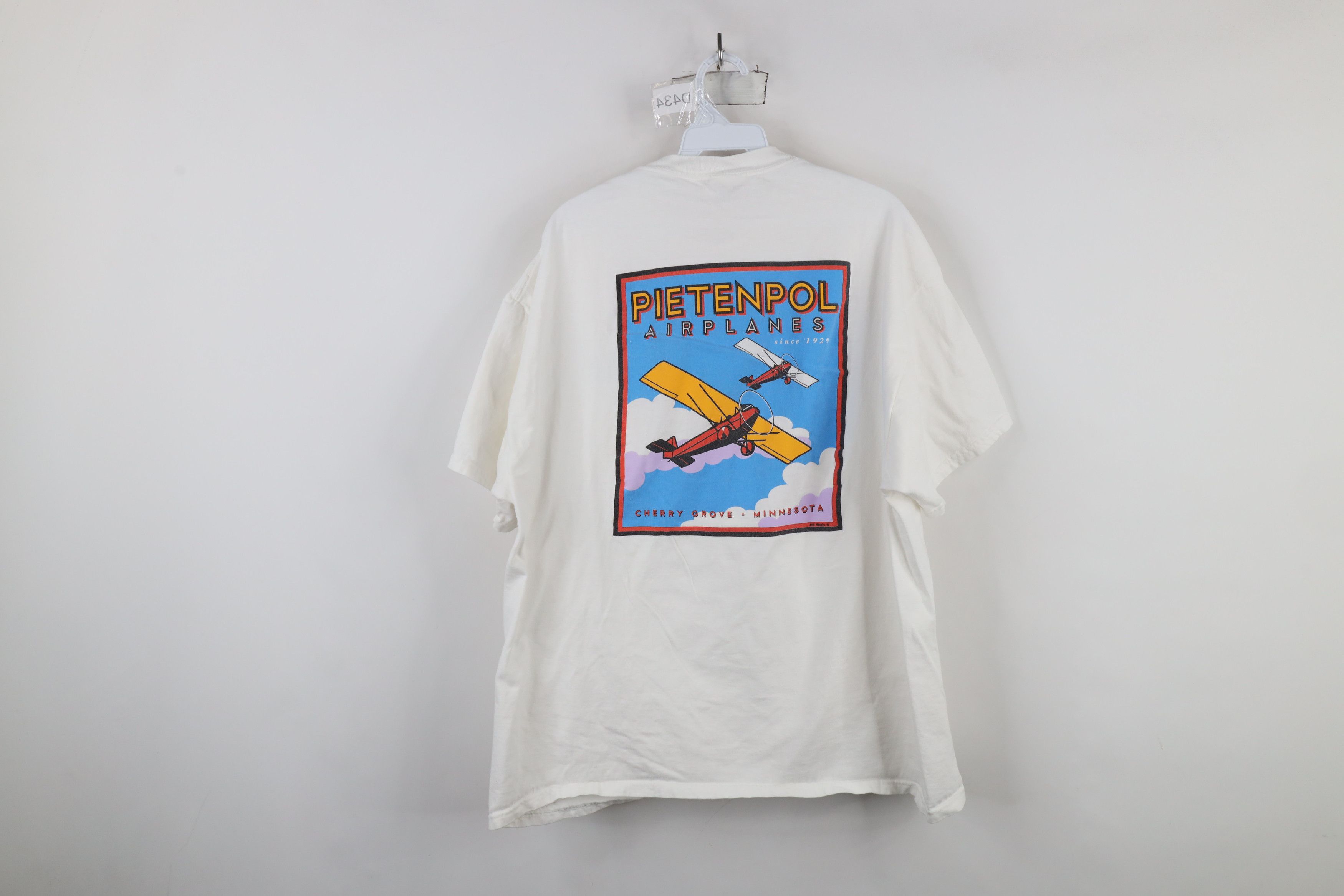 Vintage Vintage 90s Pietenpol Airplanes Short Sleeve T-Shirt White Size US XL / EU 56 / 4 - 11 Thumbnail