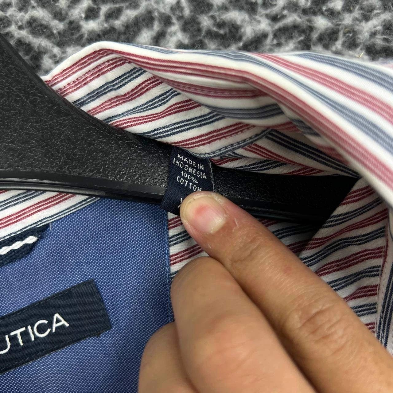 Nautica Nautica Button Down Shirt Men Extra Large Striped Cotton Size US XL / EU 56 / 4 - 7 Thumbnail