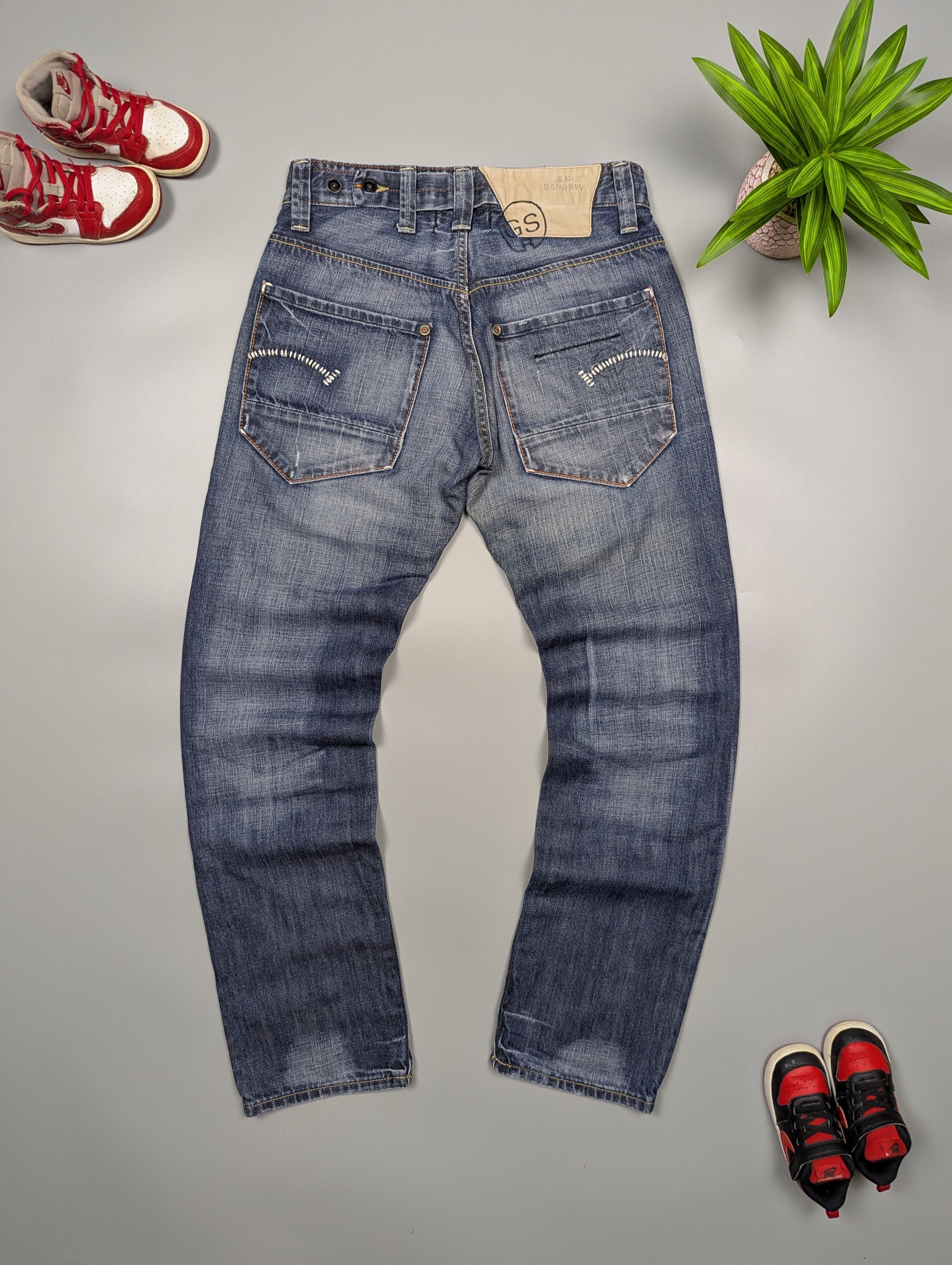G-Star × Vintage G-STAR RAW Vintage Radar Narrow Rope Straight Leg Blue Jeans Size US 30 / EU 46 - 7 Thumbnail