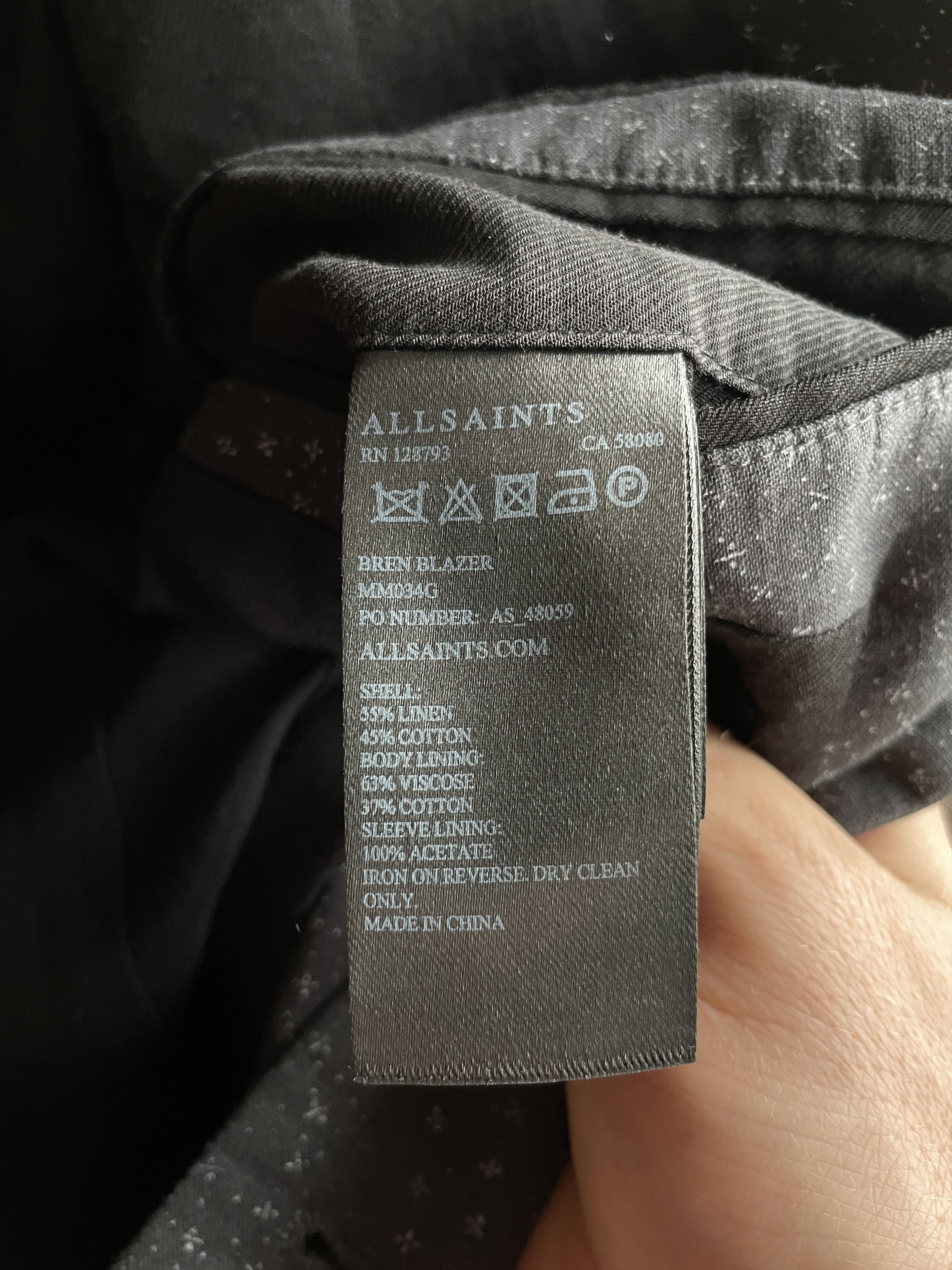 Allsaints Allsaints Linen Cotton Bren Blazer Size UK/US 38 Size 38R - 9 Thumbnail