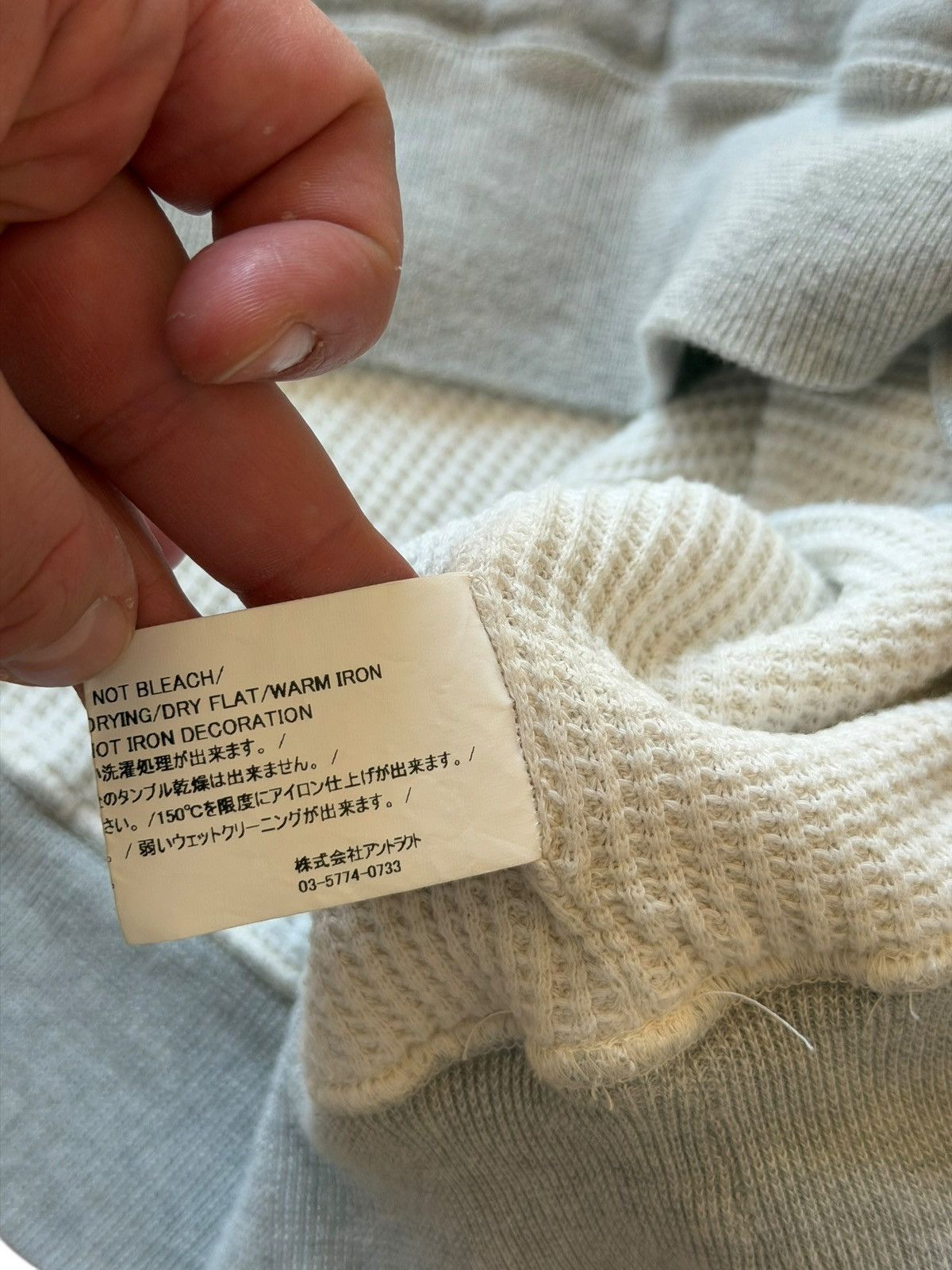 READYMADE *RARE* READYMADE JAPAN DOUBLE FACE THERMAL DISTRESSED HOODIE Size US XXL / EU 58 / 5 - 16 Thumbnail
