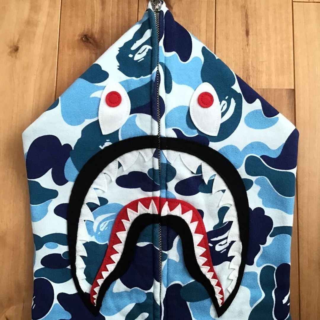 Bape BAPE ABC camo Blue shark full zip hoodie a bathing ape Size US M / EU 48-50 / 2 - 3 Thumbnail