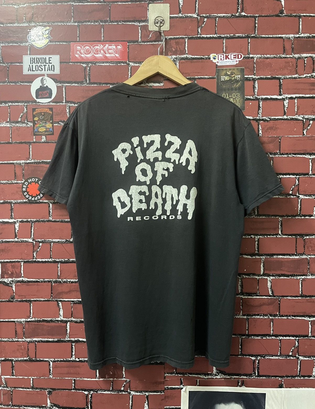 Vintage VINTAGE DISTRESS PIZZA OF DEATH RECORDS 90s ( Size US M / EU 48-50 / 2 - 9 Thumbnail