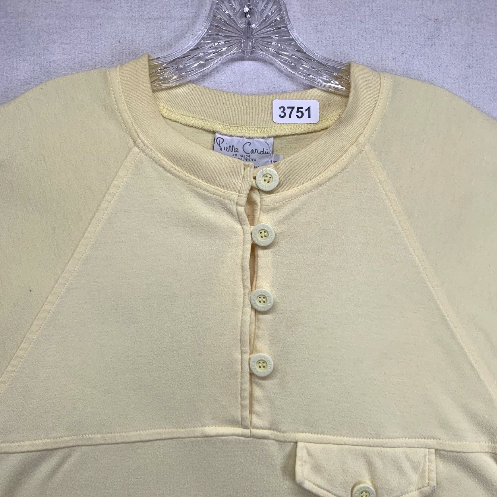 Pierre Cardin VINTAGE Pierre Cardin Womens Medium Polyester Cotton T Shirt Knit Top Yellow Shirt Adult M Yellow Classic Retro 70s 80s 90s Womens Size M / US 6-8 / IT 42-44 - 4 Thumbnail