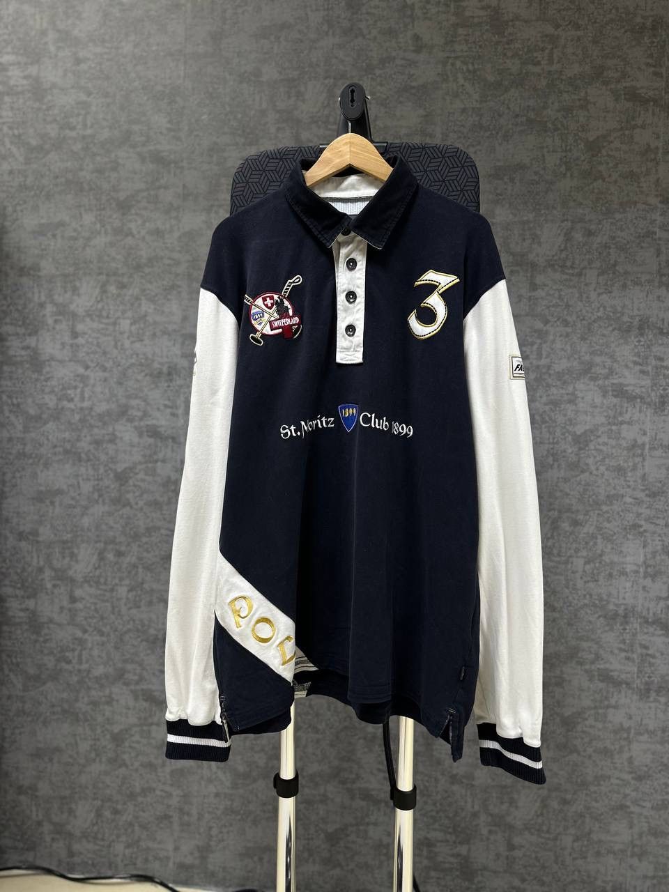 Polo Ralph Lauren × Vintage Vintage Polo Ralph Lauren St.Moritz PRL Rugby Sweatshirt Size US XXL / EU 58 / 5 - 3 Thumbnail