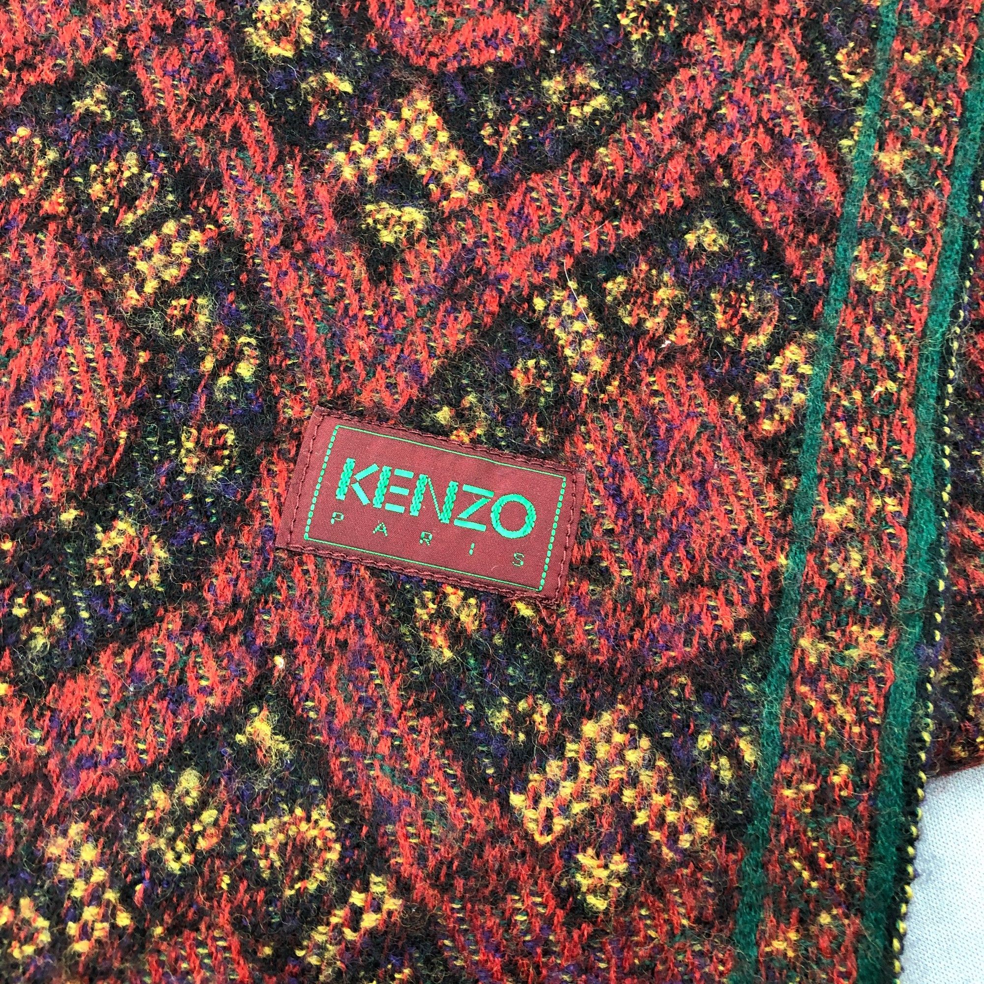 Kenzo Vintage Kenzo Scarf Muffler Wool Winter Scarves Size ONE SIZE - 4 Thumbnail