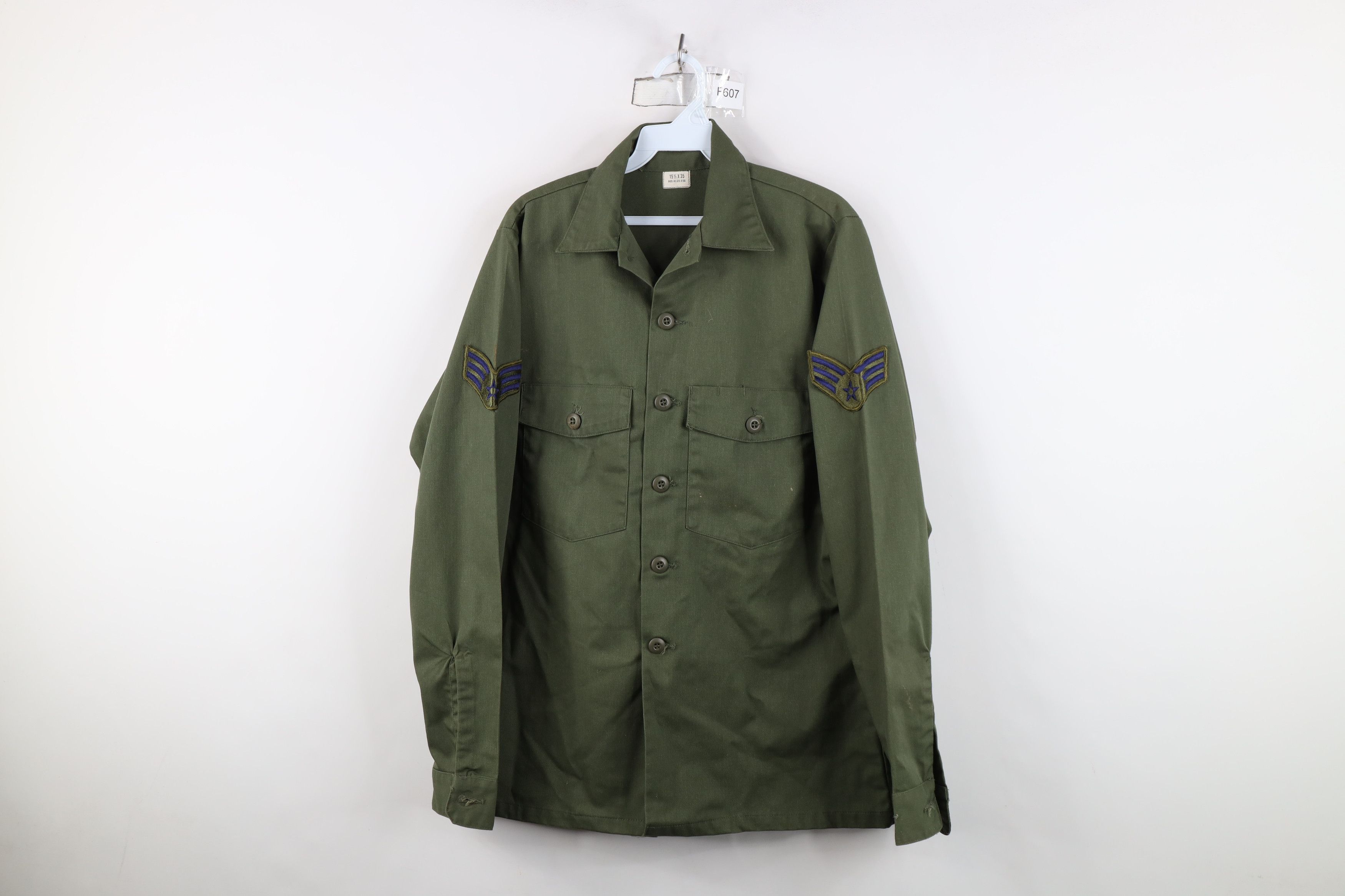 Vintage Vintage 80s US Air Force Military Field Button Shirt USA Size US M / EU 48-50 / 2 - 1 Thumbnail