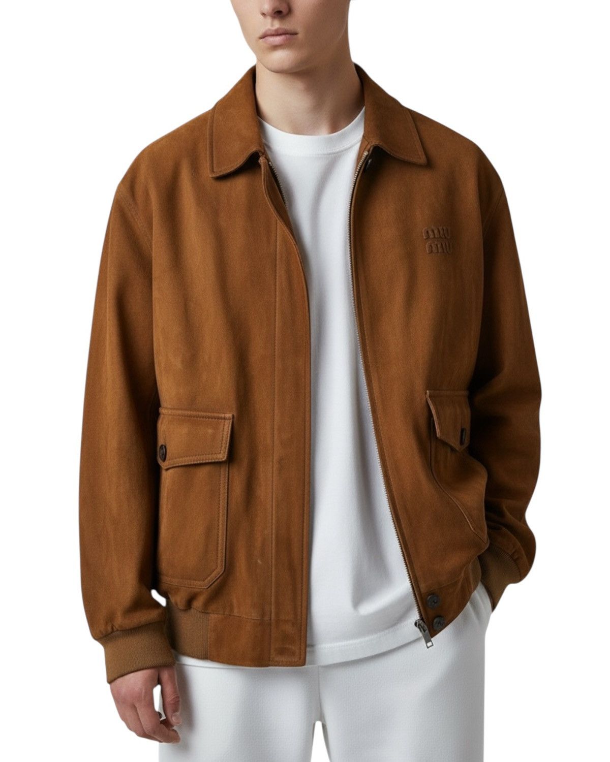 Miu Miu Miu Miu Suede Blouson Jacket Size US M / EU 48-50 / 2 - 1 Thumbnail