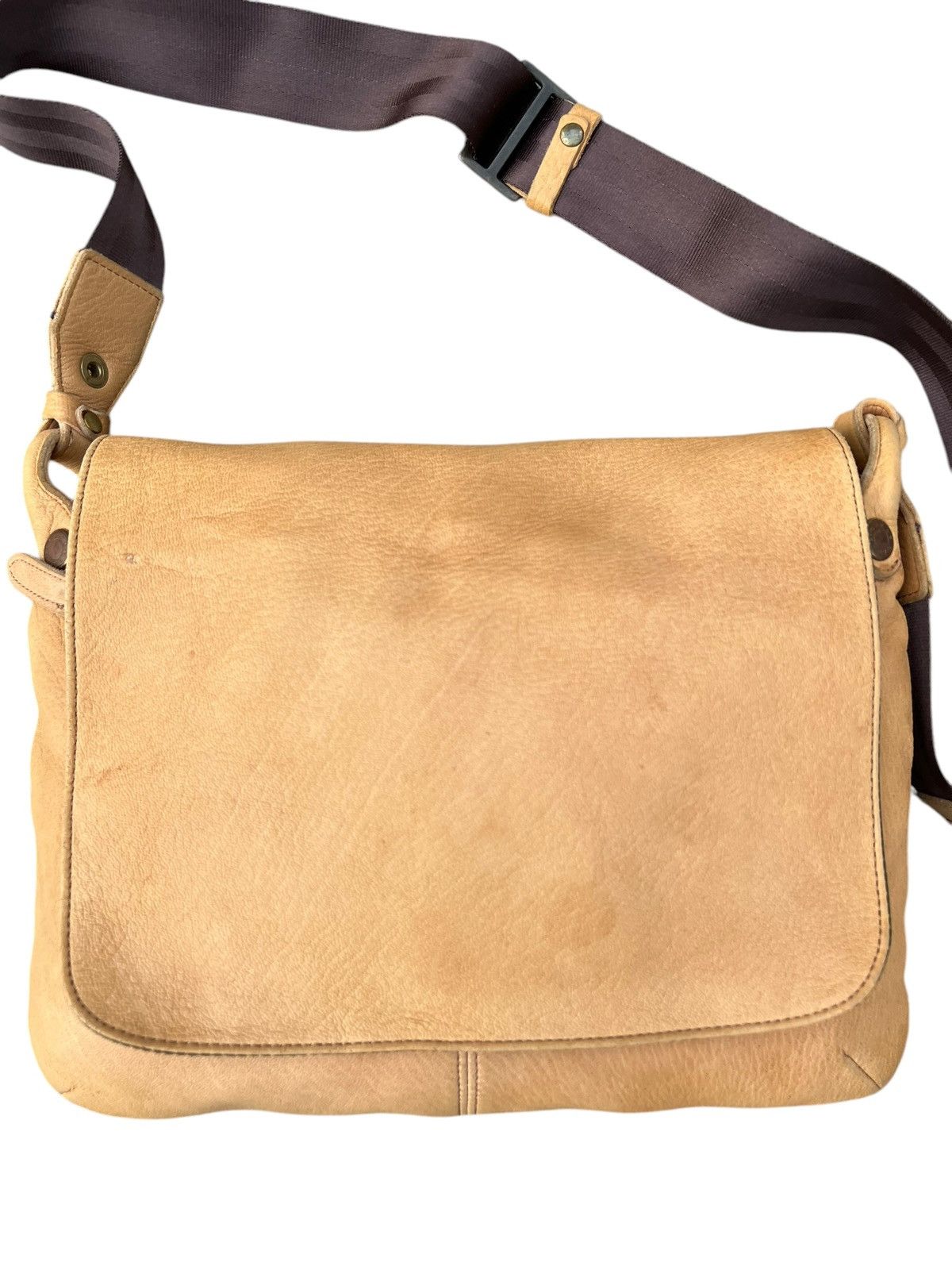 Leather Vintage CASAR Japan Muddy Faded Patina Leather Bag Sling Size ONE SIZE - 7 Thumbnail
