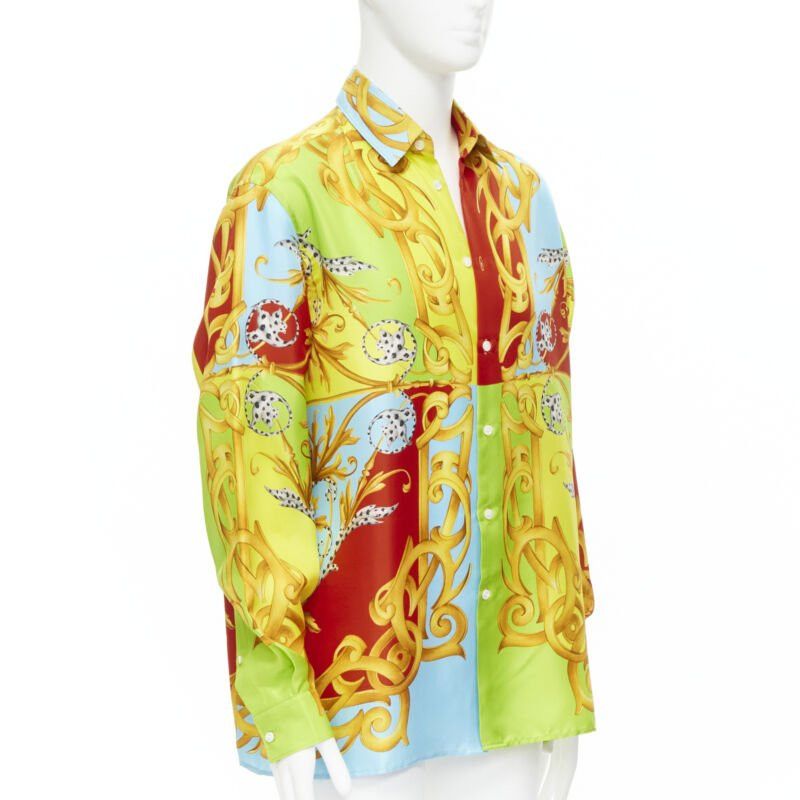 Versace new VERSACE 2020 Barocco Acanthus Pop Print Limited silk shirt EU38 XS Size US XS / EU 42 / 0 - 1 Thumbnail
