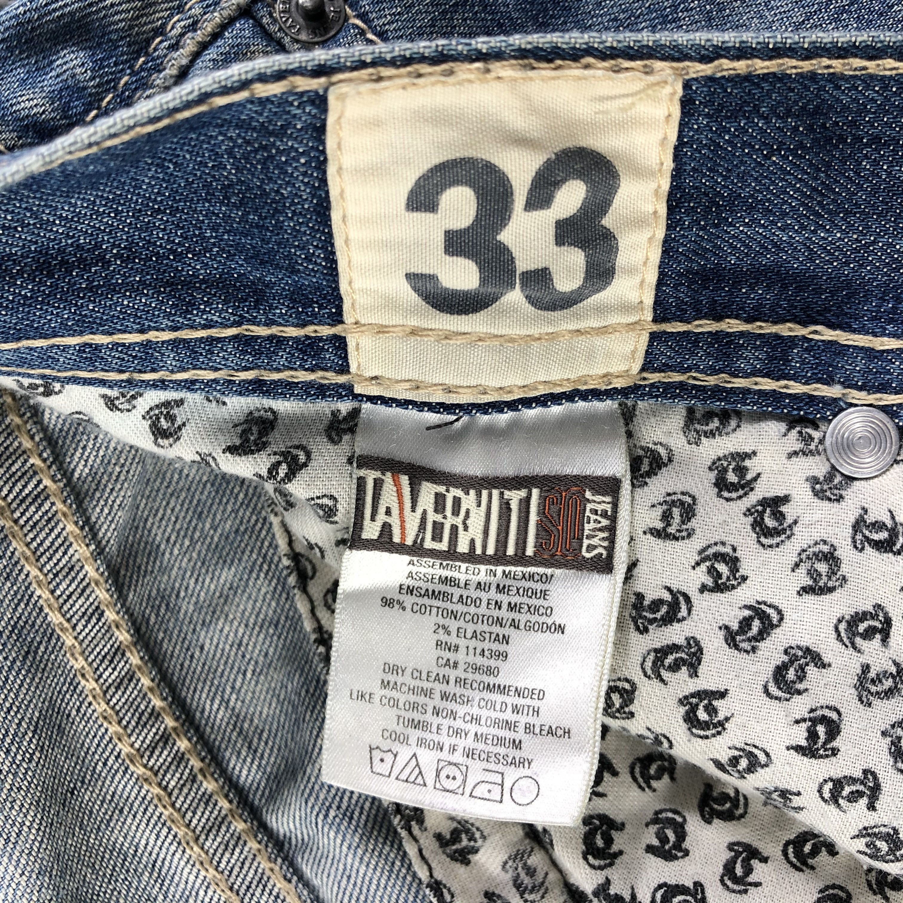 Taverniti Rod 19 Taverniti Jeans Faded Blue Denim KJ1908 Size US 33 - 11 Thumbnail