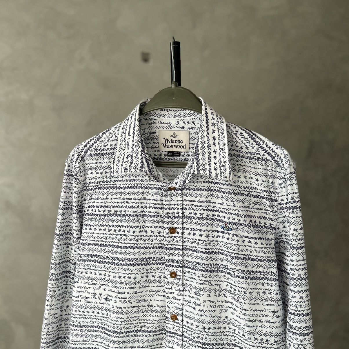 Vivienne Westwood Rare Vivienne Westwood Doodle Print Shirt Size US M / EU 48-50 / 2 - 1 Thumbnail