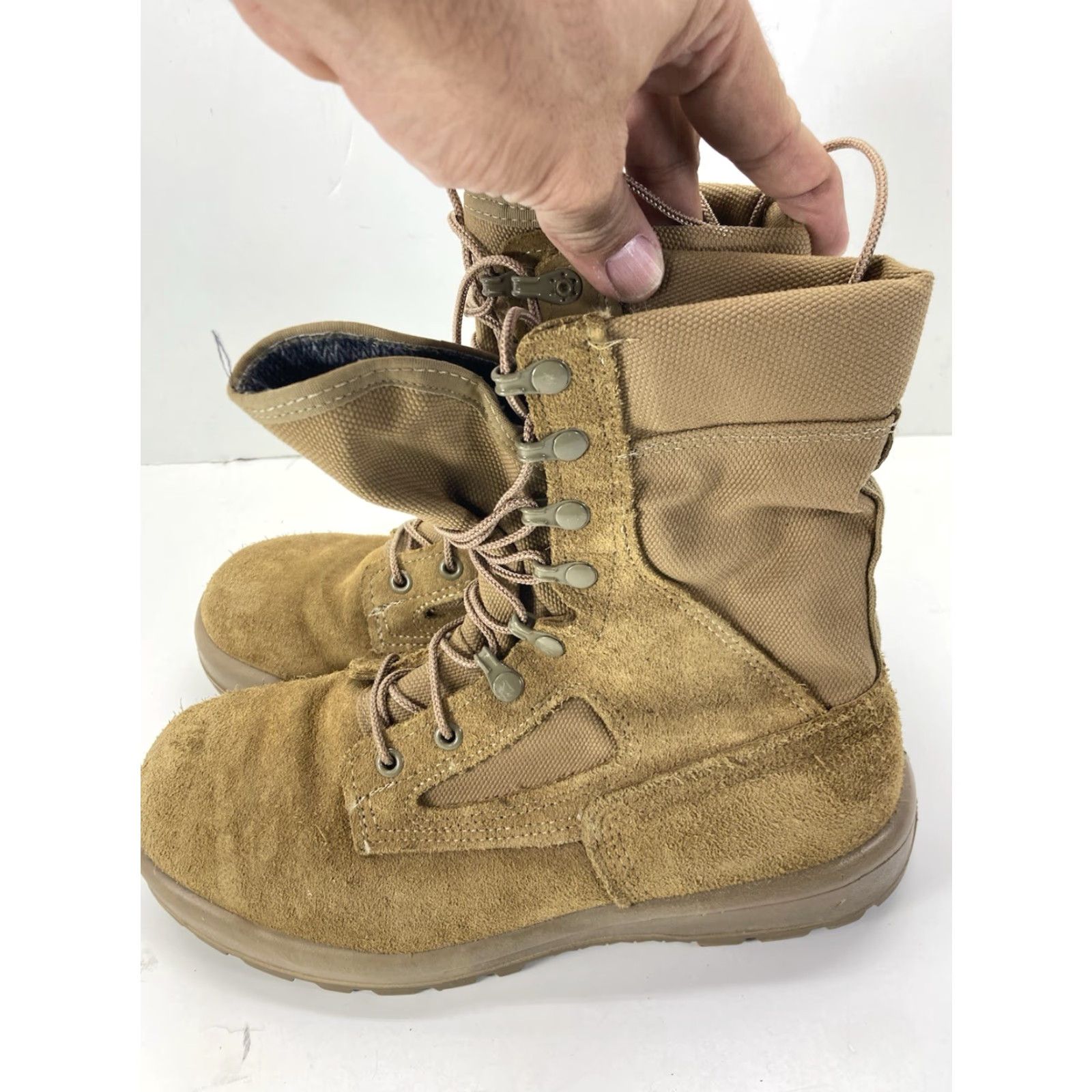 Vintage Belleville Combat Boots FAFTW Women 9.5 WF Wide Coyote Brown Lace Up Goretex Boot Women Wide Brown Size US 10 / IT 40 - 3 Thumbnail