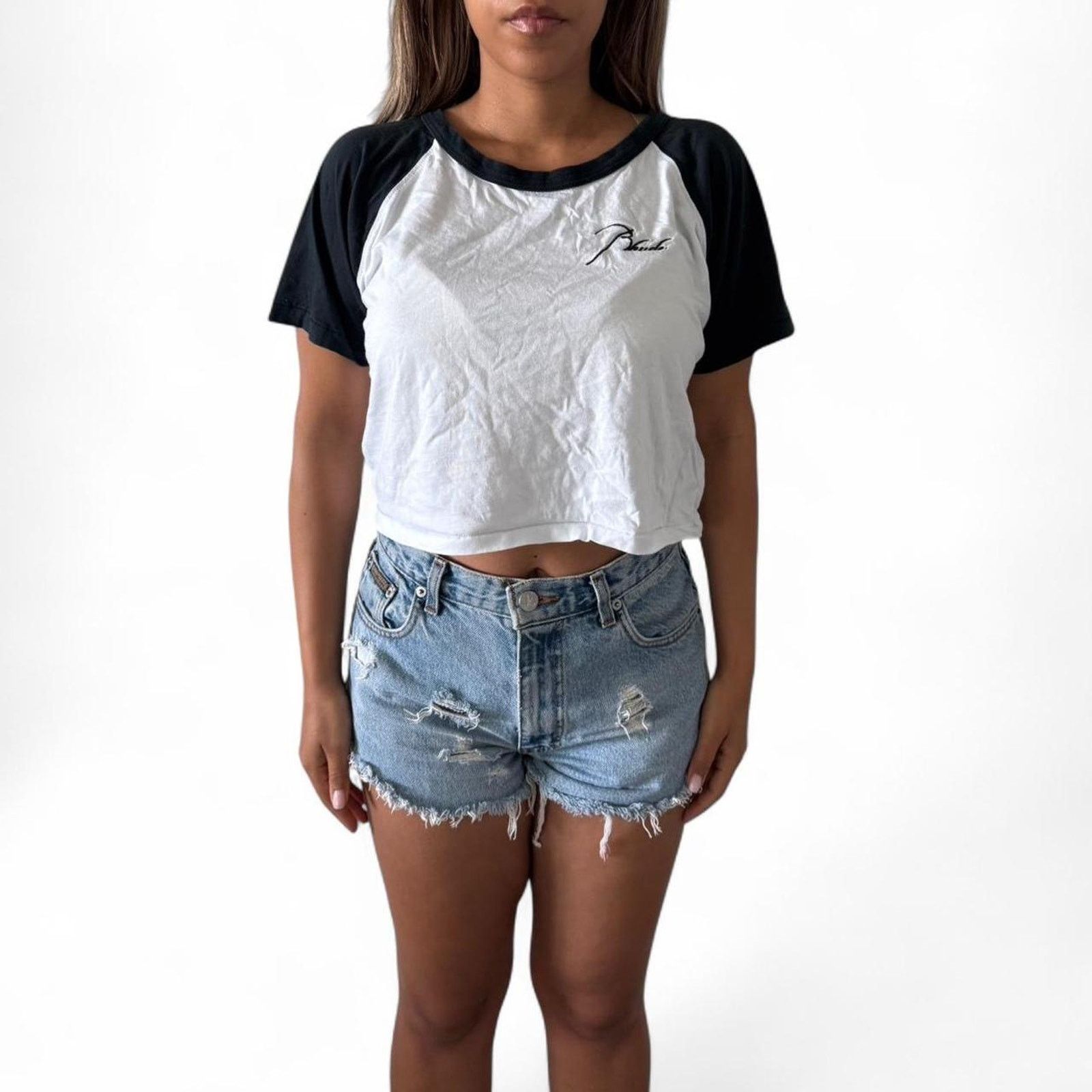 Rhude Womens rhude crop top in black and white embroidered logo Size XXL / US 16-18 / IT 52-54 - 3 Thumbnail