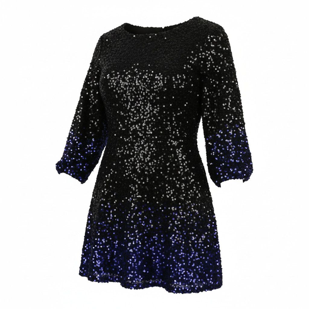 Desigual SATURNO S Black Glitter Sequin Mini Dress 89027 Size S / US 4 / IT 40 - 1 Thumbnail