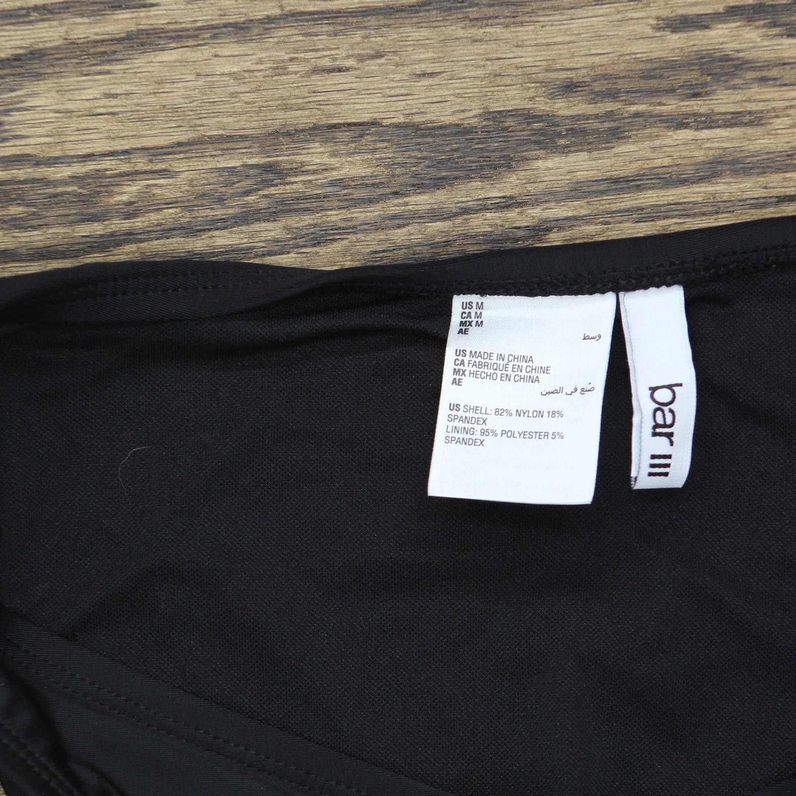 Bar III Nwt Bar Iii High-leg Hipster Swim Bottom Mbrs25562 Black M Size ONE SIZE - 4 Thumbnail